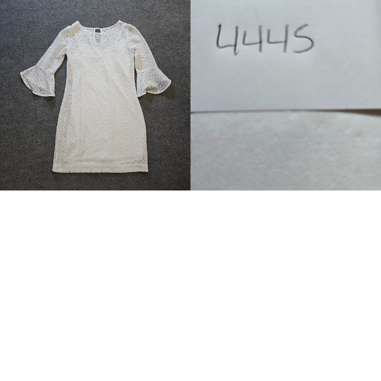 Lilly Pulitzer Lilly Pulitzer Dress Womens Small White Fontaine Crochet Lace Resort Cocktail Shift Bell Sleeve Short Dress, Carded for Summer Beach Occasions Mens? Size S / US 4 / IT 40 - 8 Thumbnail