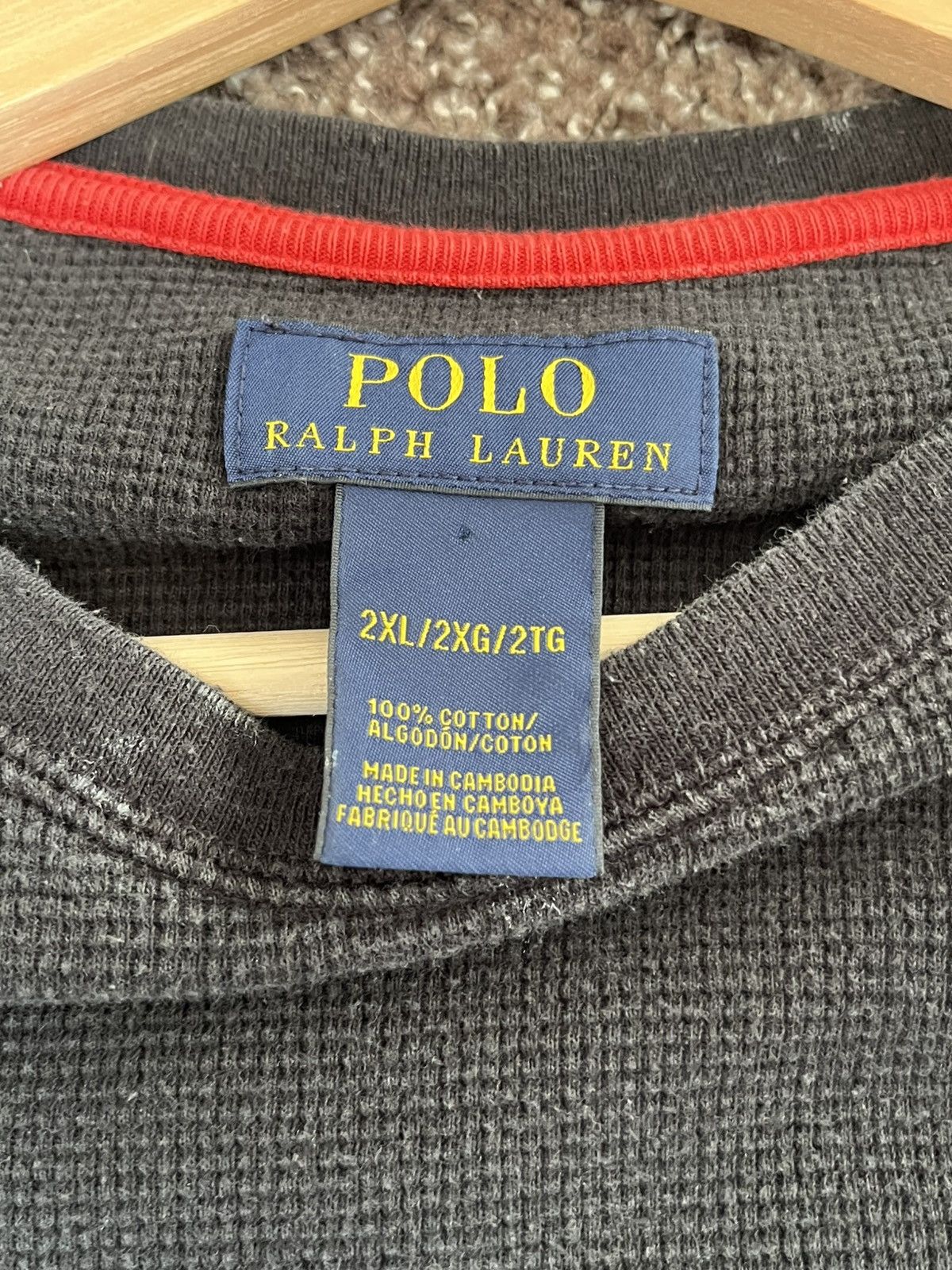 Polo Ralph Lauren Custom Polo Ralph Lauren Rabbid Thermal Waffle Knit 2XL Size US XXL / EU 58 / 5 - 2 Thumbnail