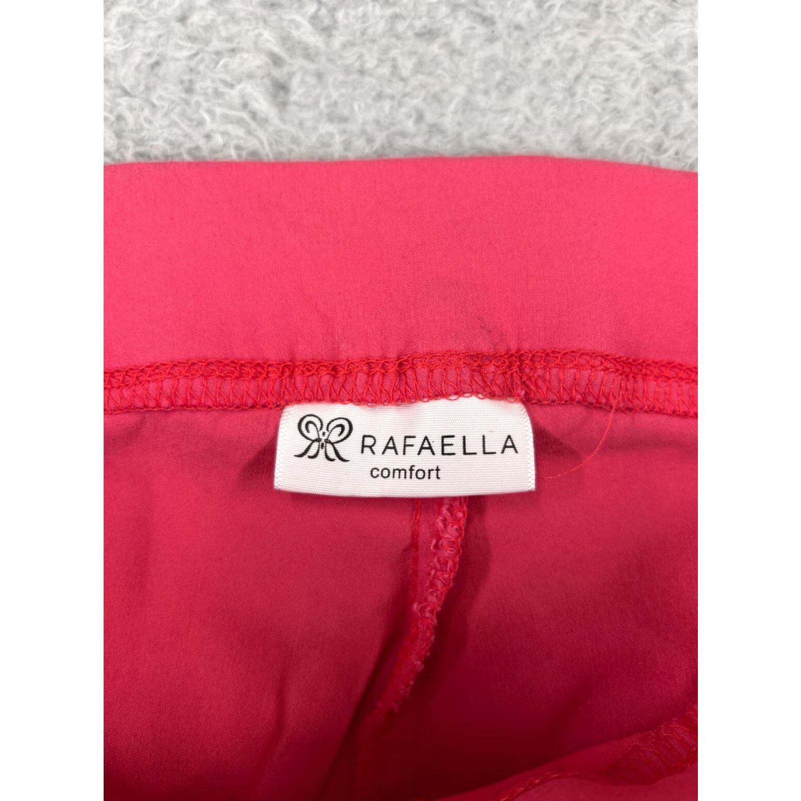 Vintage Rafaella Pants Women 12 Pink Straight Leg Chino Viscose Blend Stretch Twill Size 34" / US 12 / IT 48 - 3 Thumbnail