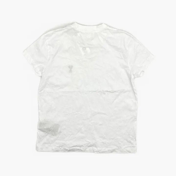 AMI AMIPARIS Heart Embroidery White Short Sleeve T-Shirt -2507 Size US XXS / EU 40 - 3 Thumbnail