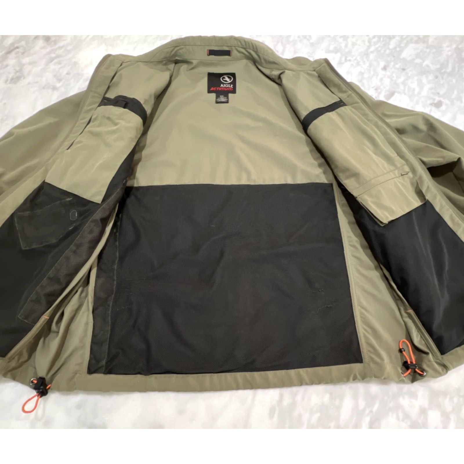Aigle Aigle Actimum Jacket Men 2XL Softshell Full Zip Olive Green Pockets Size US XXL / EU 58 / 5 - 6 Thumbnail