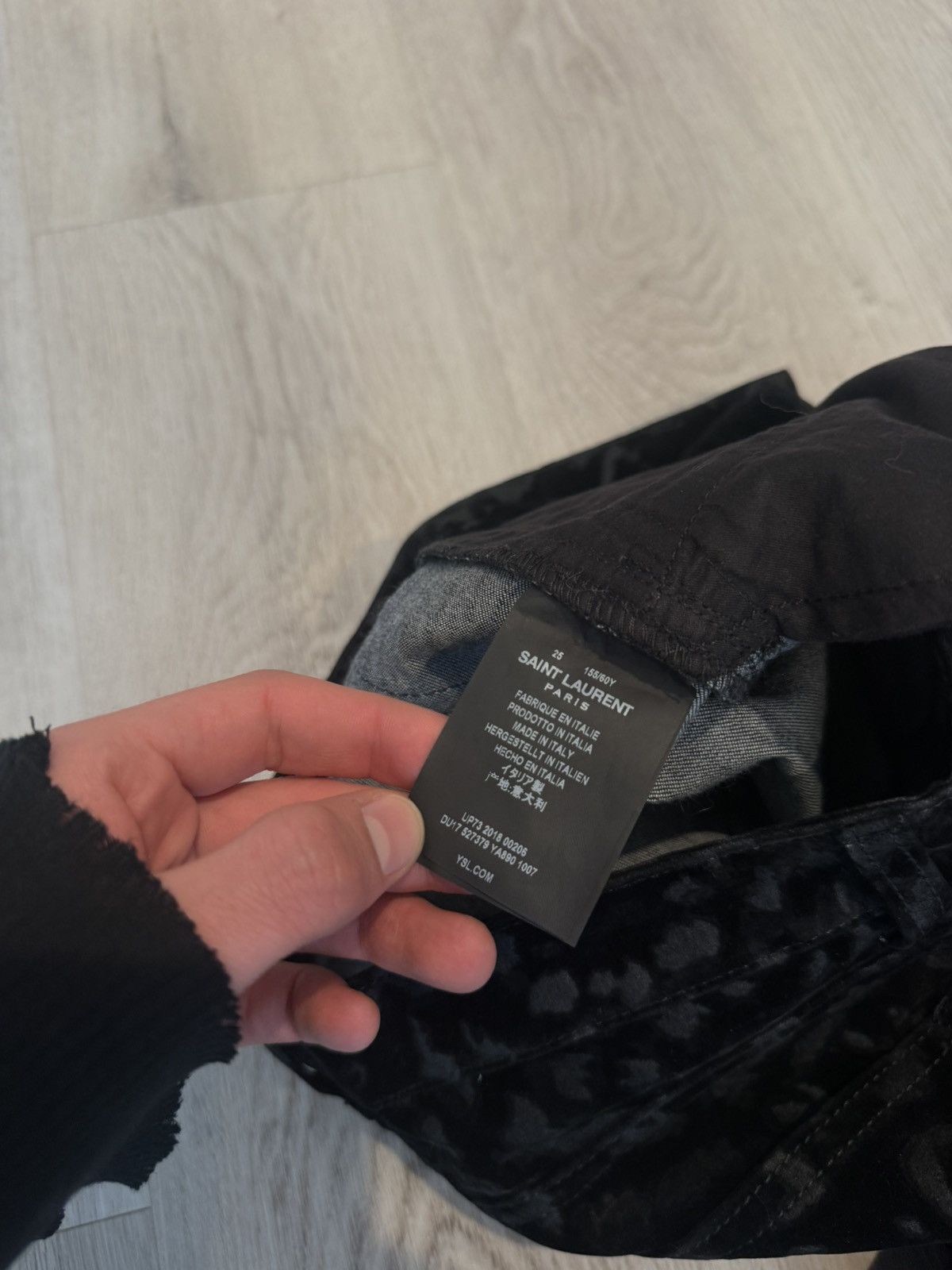 Saint Laurent Paris s/s 2018 velvet leopard denim!! Size US 28 / EU 44 - 7 Thumbnail