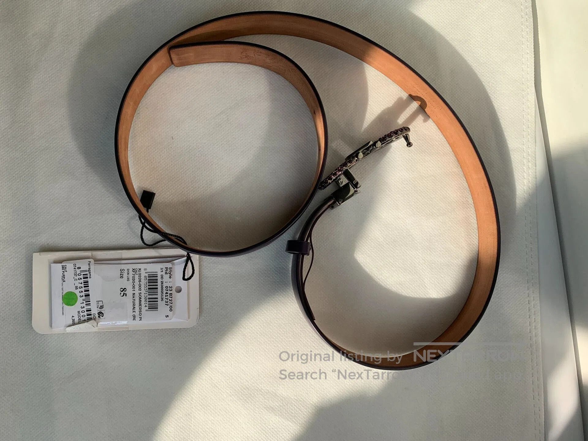 Salvatore Ferragamo Ferragamo Women's Water Diamond Horseshoe Belt. Size ONE SIZE - 5 Thumbnail