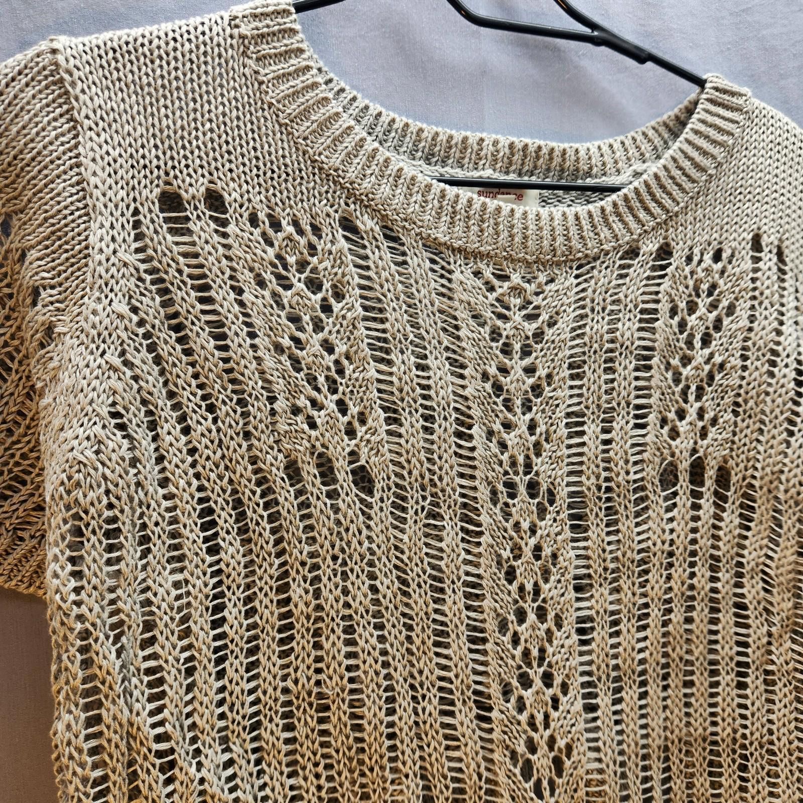 Sundae School Sundance Long Sleeve Linen Crochet Style Top Size Large Size L / US 10 / IT 46 - 2 Thumbnail