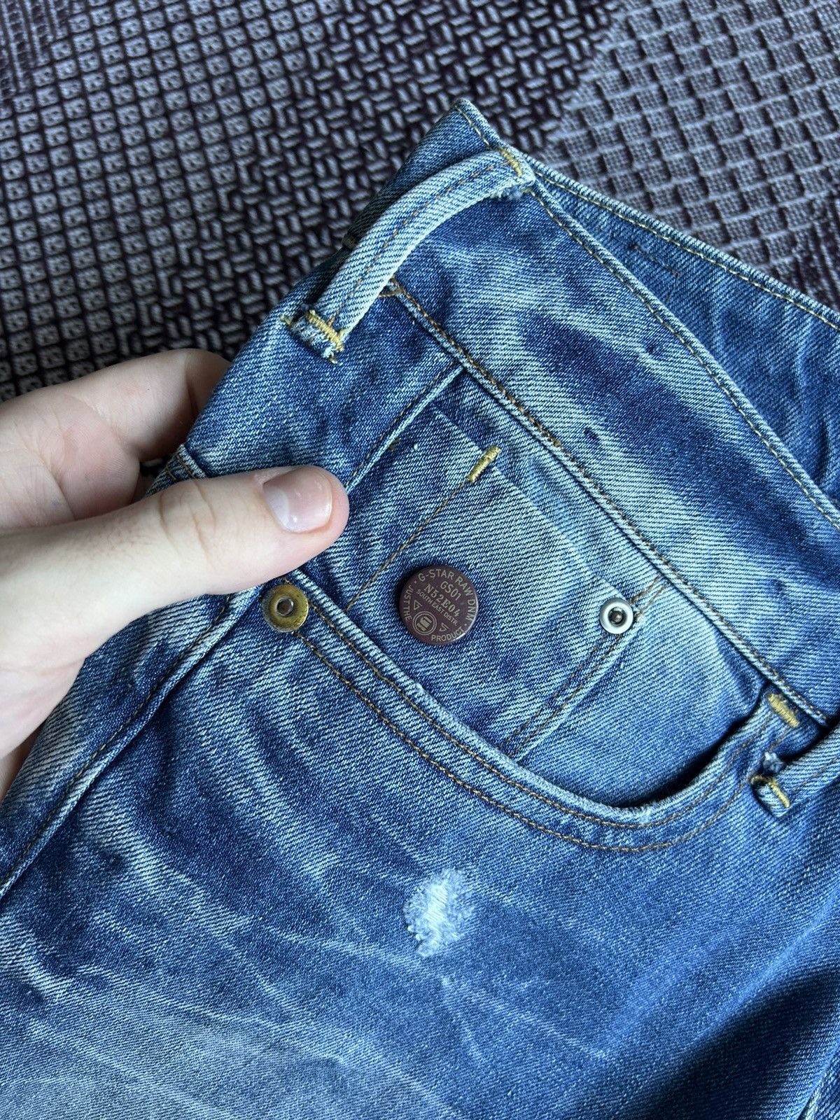 G-Star × Jean G-star Raw Type 3D Loose Tapered Denim Jeans Washed Sz 28x34 Size US 28 / EU 44 - 9 Thumbnail