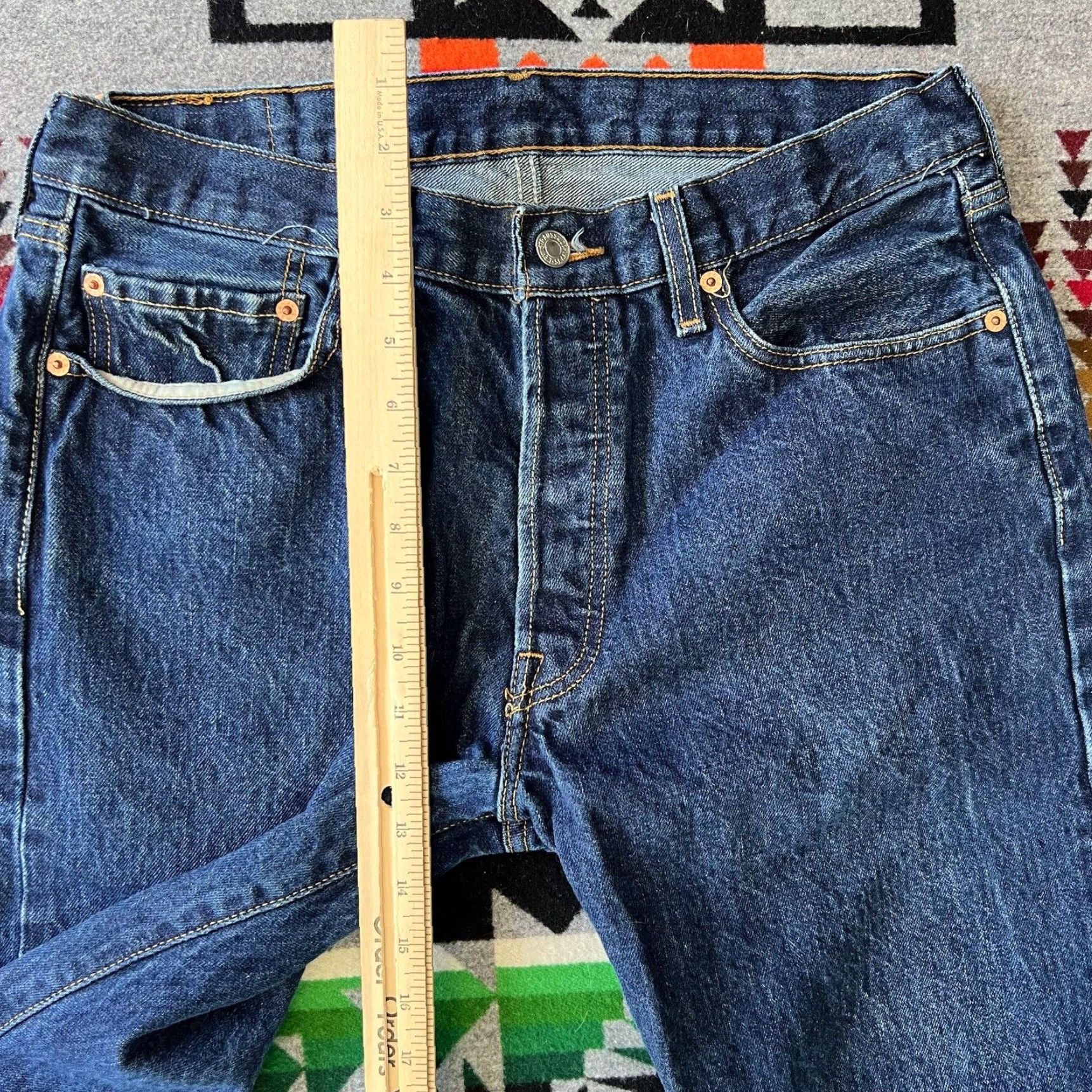 Levi's Vintage Dark Blue Denim Levi's 501 Button Fly 34X29 Size US 34 / EU 50 - 4 Thumbnail