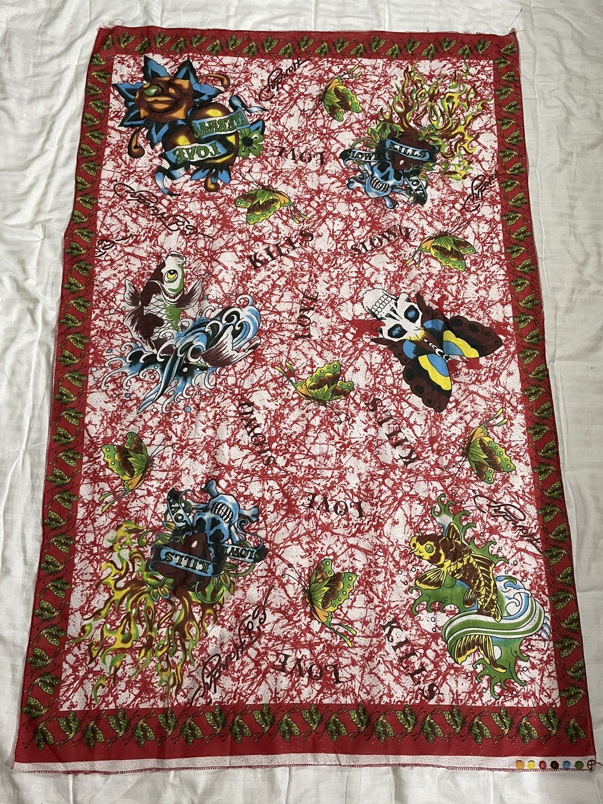 Vintage Ed Hardy Silk Scarf
