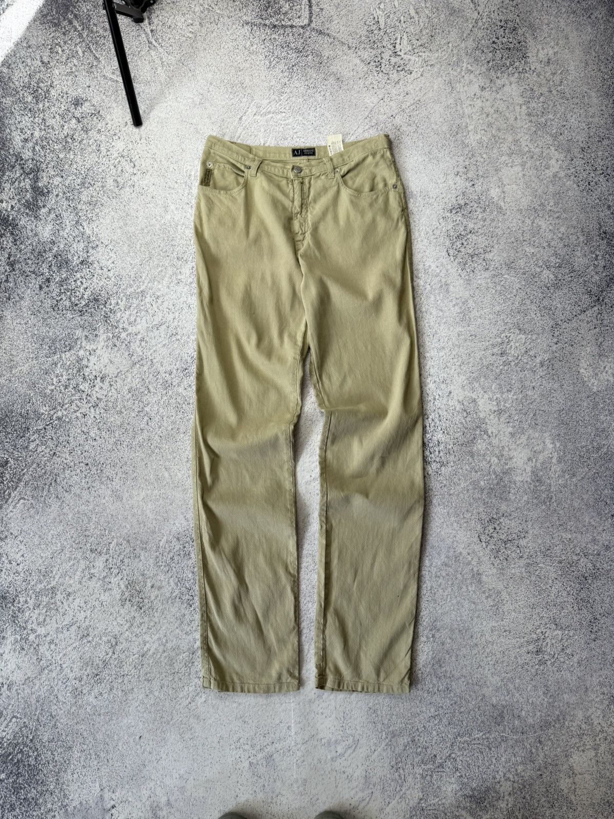 Armani Vintage Armani Jeans Linen Pants Metal Logo Old Money Size US 32 / EU 48 - 1 Thumbnail