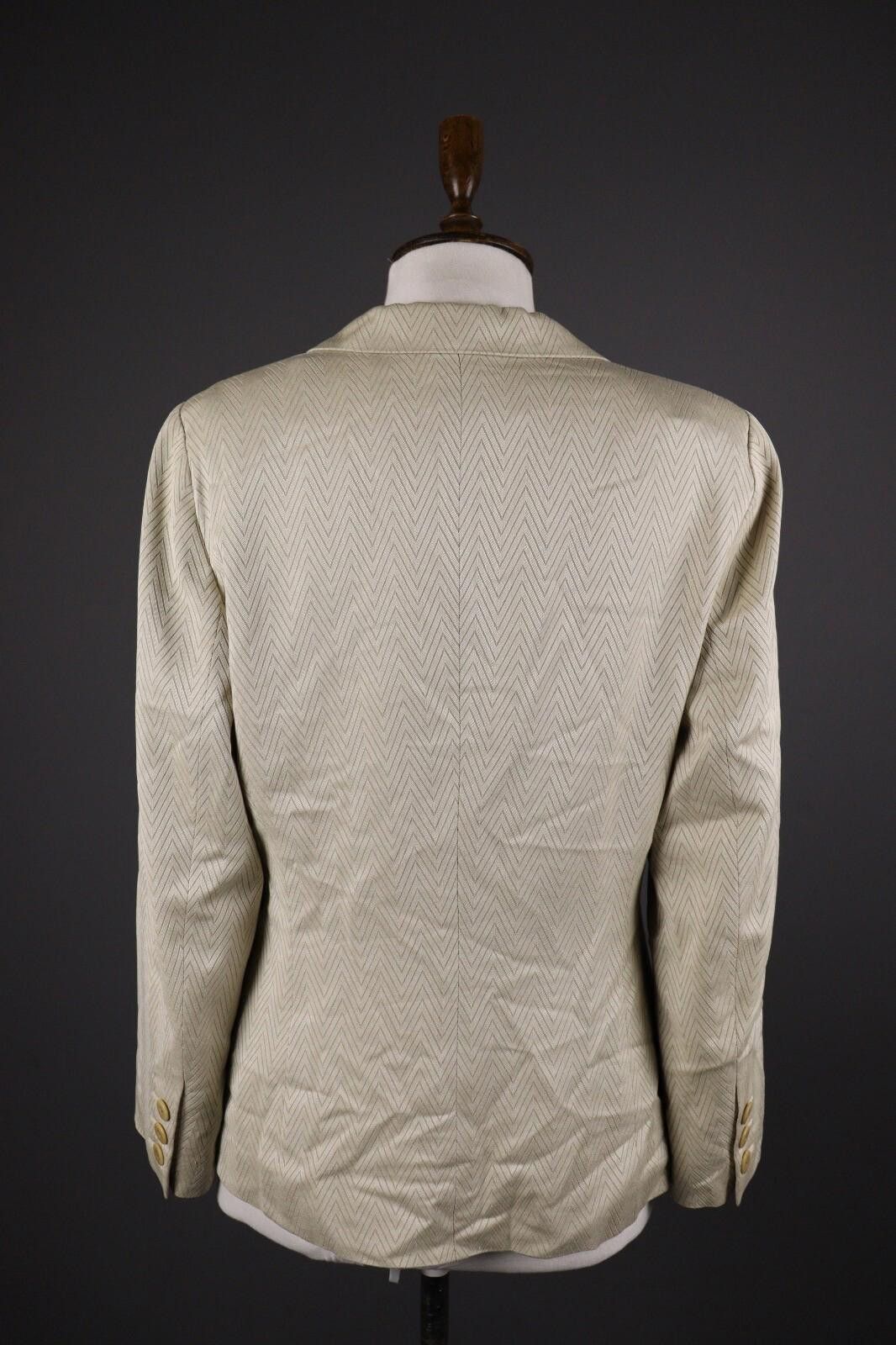 Escada Escada by Margaretha Ley Beige Wool Stripe Jacket Size 40 Size M / US 6-8 / IT 42-44 - 5 Thumbnail
