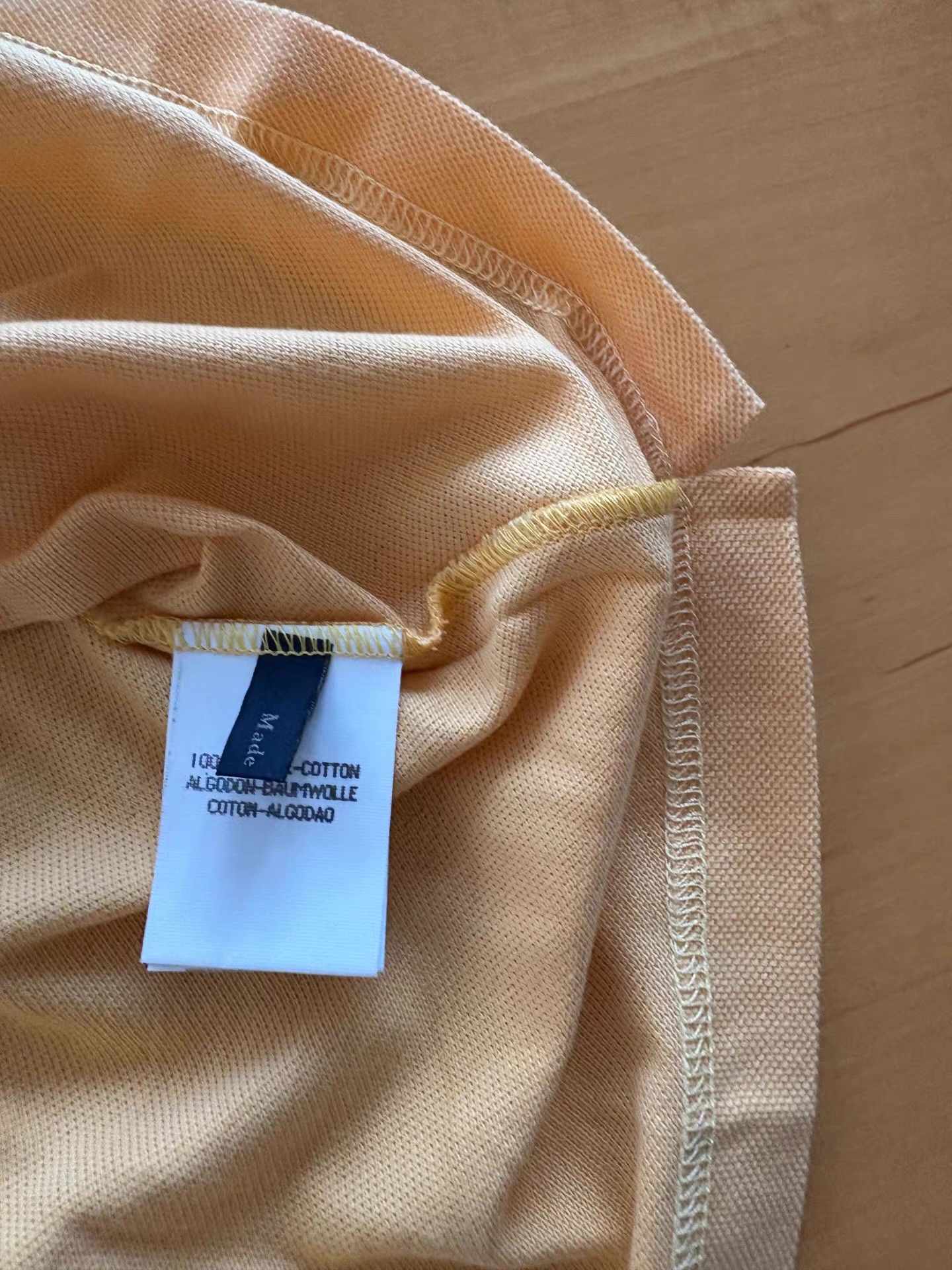 Z Zegna Zegna Men's Light Orange-Yellow Polo Shirt Ｑ21 Size US S / EU 44-46 / 1 - 6 Thumbnail