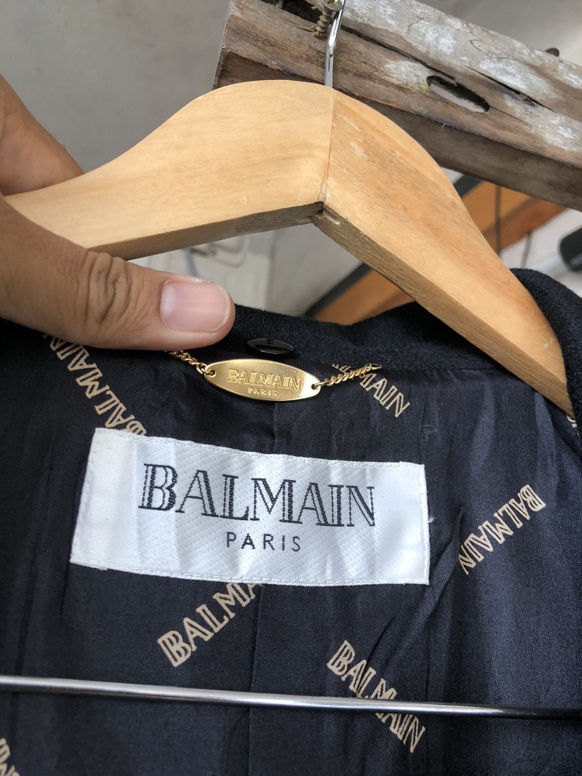 Balmain Authentic🔥 Balmain Cashmere Wool Long Coat Black Size L / US 10 / IT 46 - 6 Thumbnail