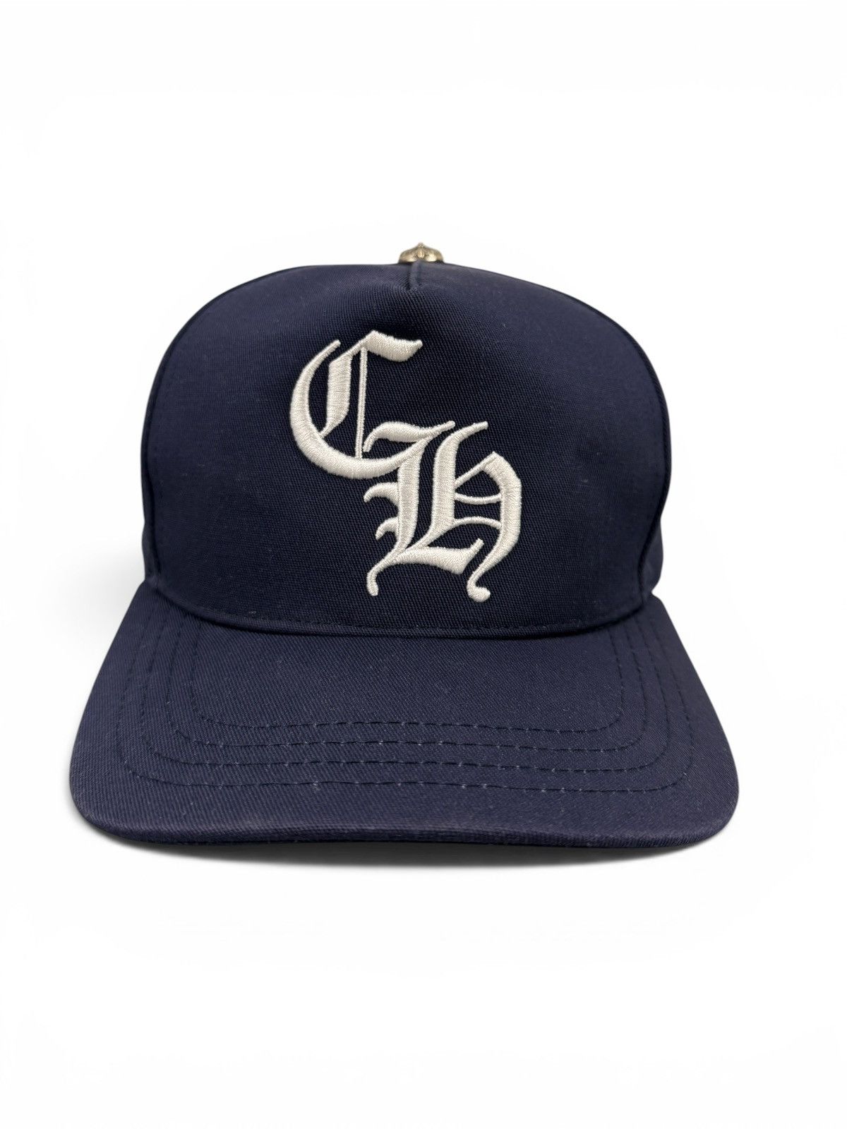Chrome Hearts Chrome Heart Navy CH Baseball Cap 'Blue/White' | Grailed
