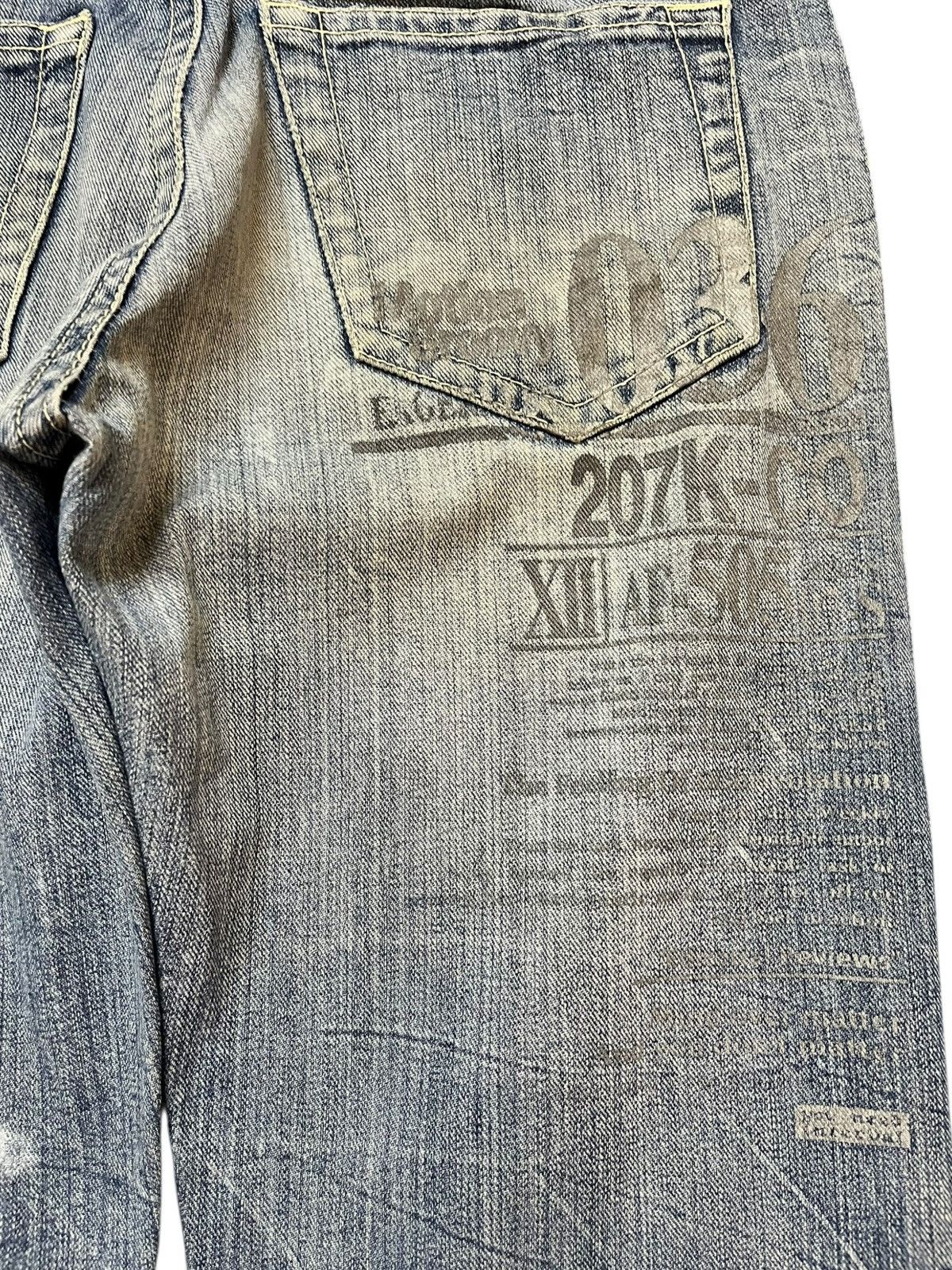 Japanese Brand Vintage Japanese Brand Faded Honeycomb Distressed Denim Size US 30 / EU 46 - 7 Thumbnail