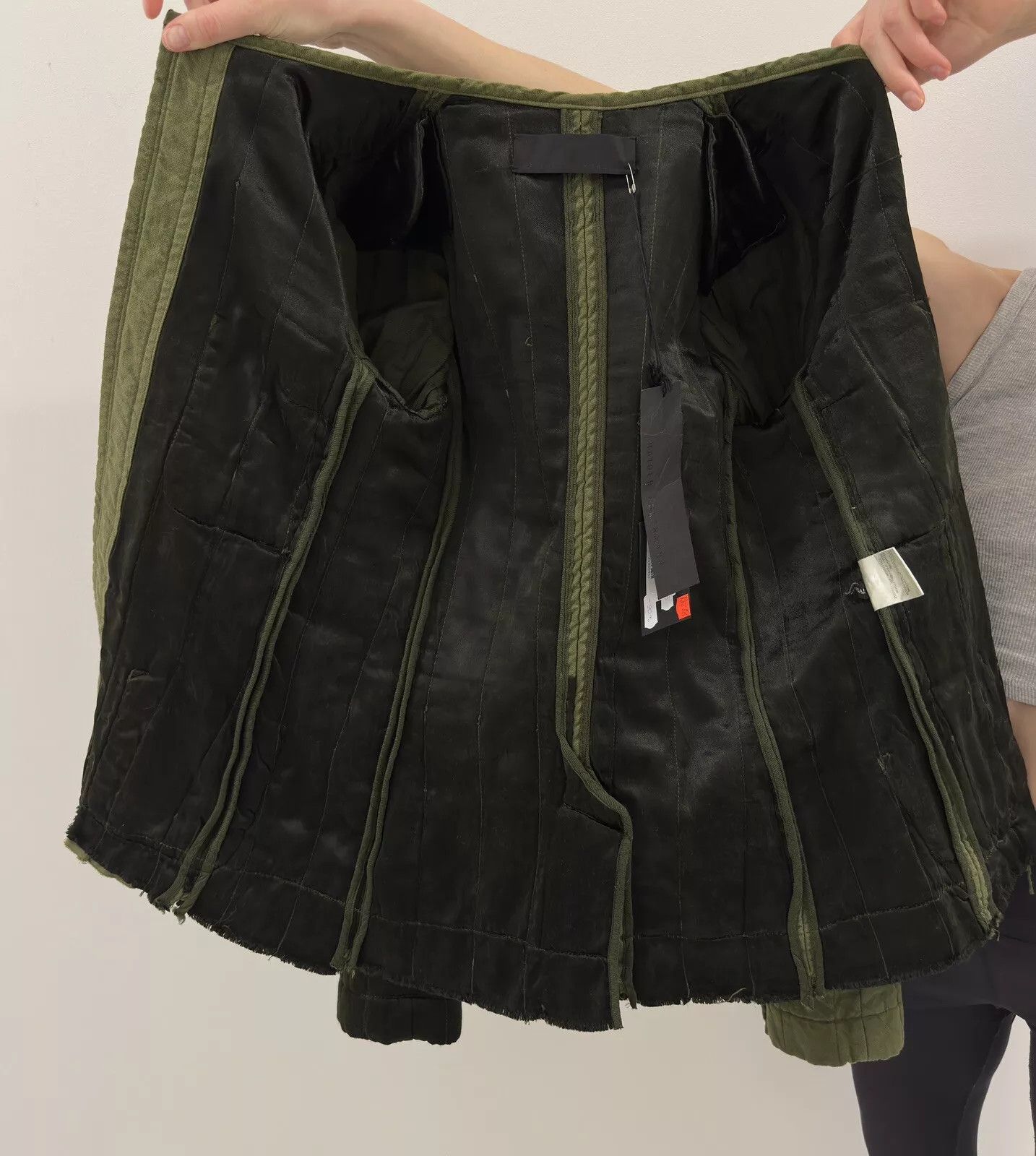 Haider Ackermann Haider Ackermann Black Quilted Contrast Jacket Womens Size XS / US 0-2 / IT 36-38 - 14 Thumbnail