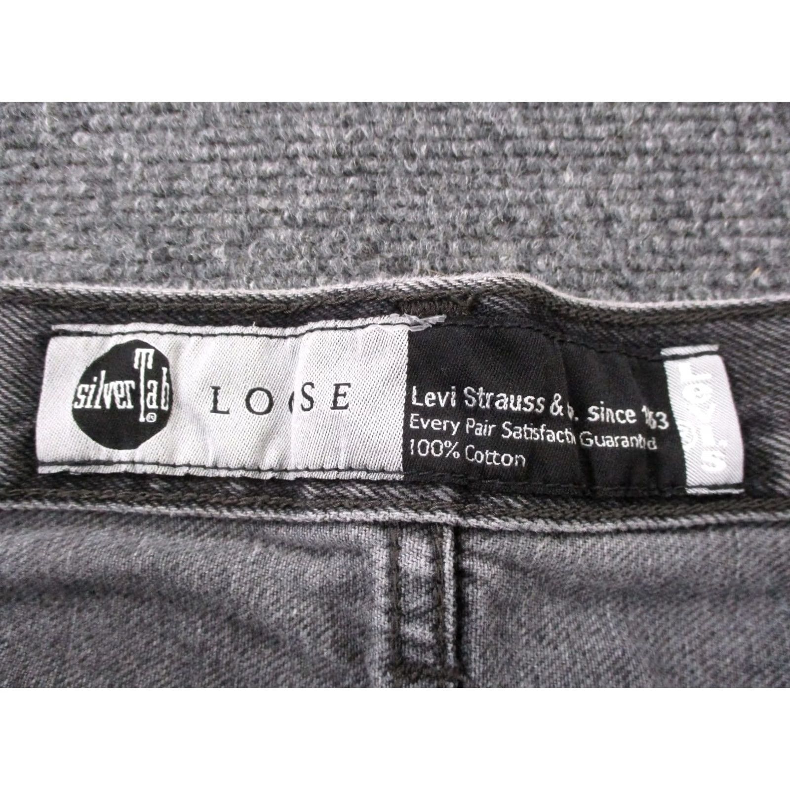 Levi's Levis Silvertab Jeans Mens 40x30 Gray Denim Straight Relaxed Fit Jeans Size US 40 / EU 56 - 7 Thumbnail