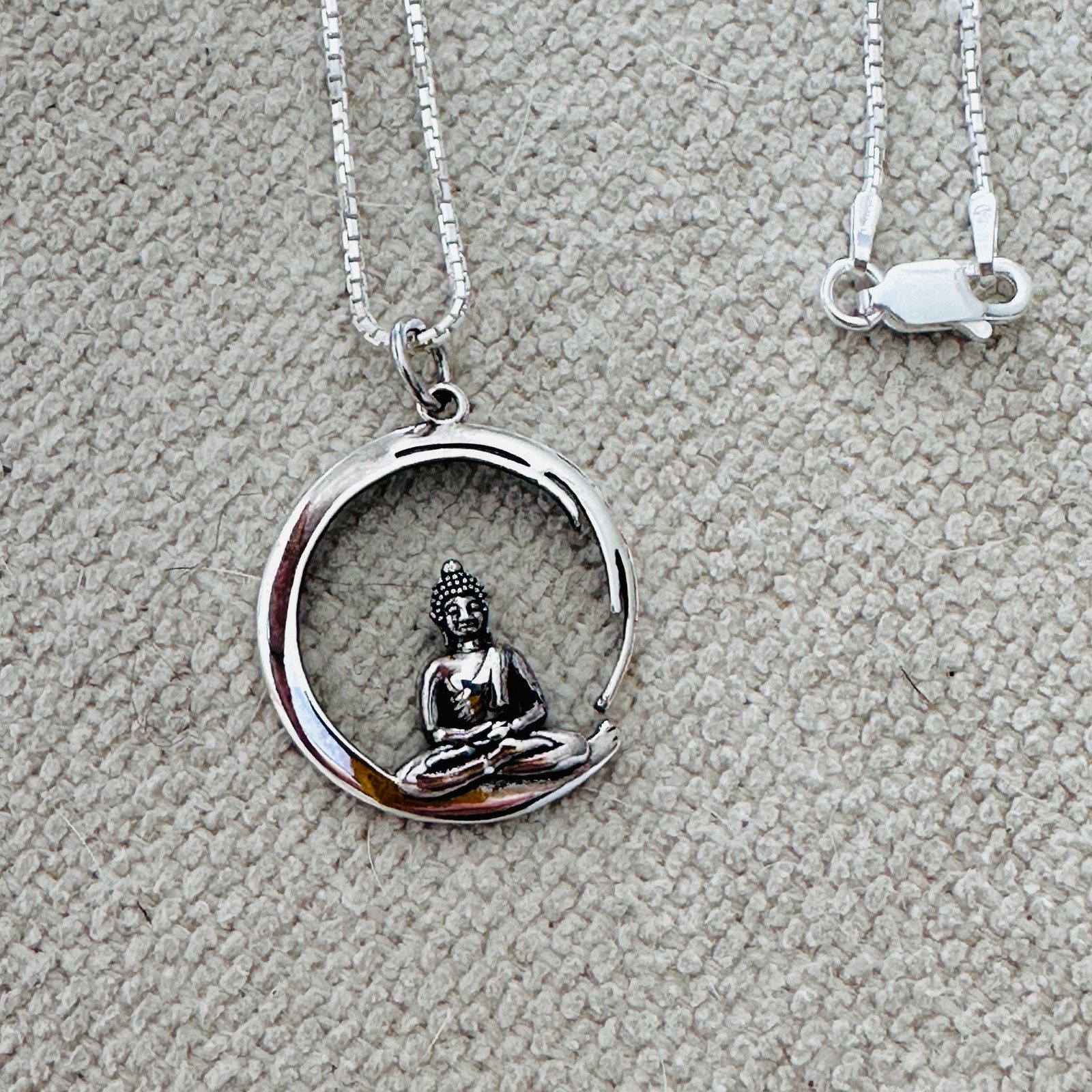 The Unbranded Brand Sterling Silver Buddha Necklace Size ONE SIZE - 5 Thumbnail