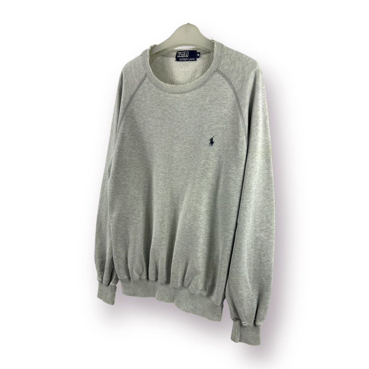 Polo Ralph Lauren 🔥 Rare & Distressed Polo Ralph Lauren Sweatshirt in Grey Size US M / EU 48-50 / 2 - 2 Thumbnail
