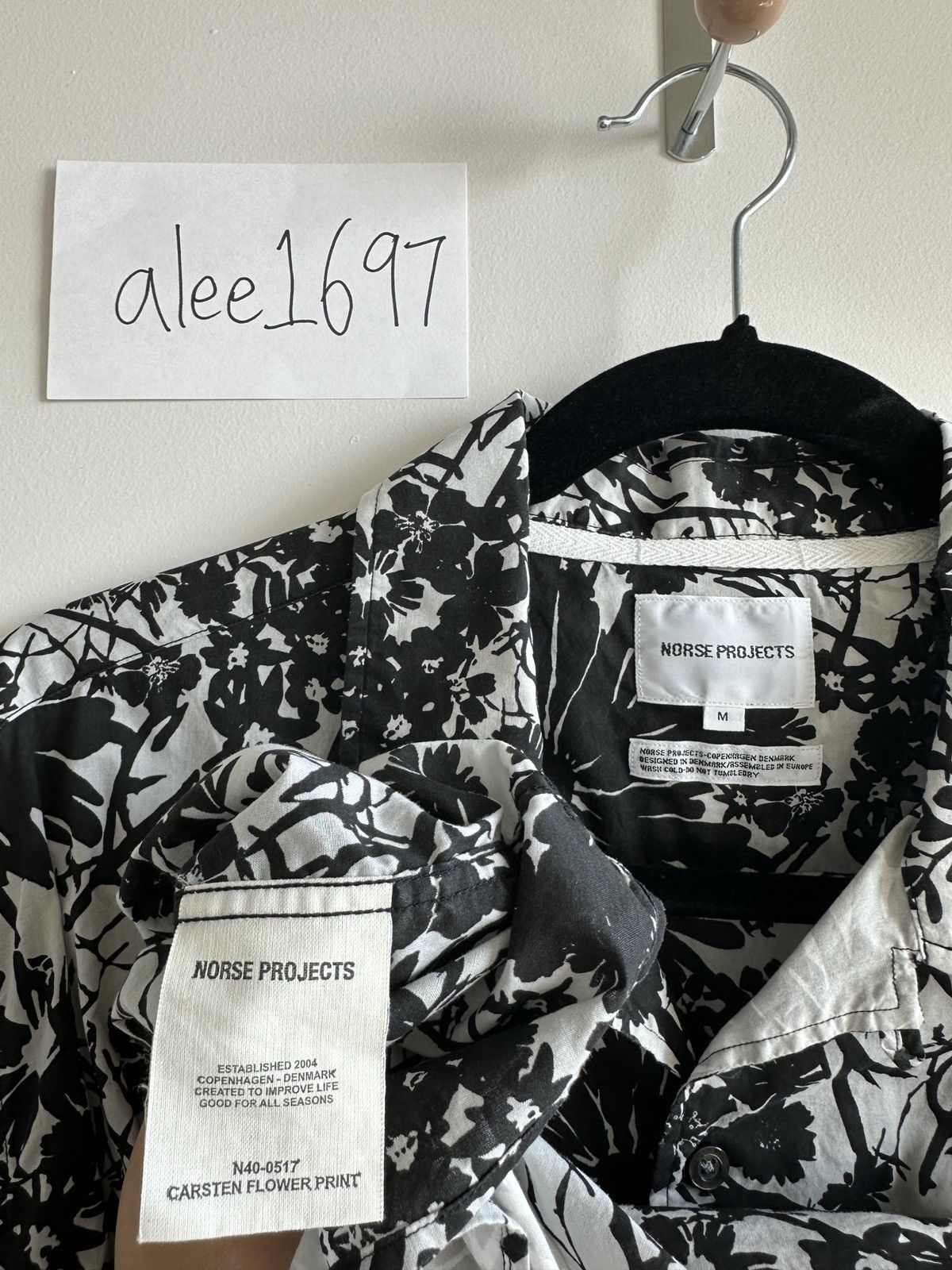 Norse Projects Carsten Flower Print Collar Shirt Size US M / EU 48-50 / 2 - 4 Thumbnail