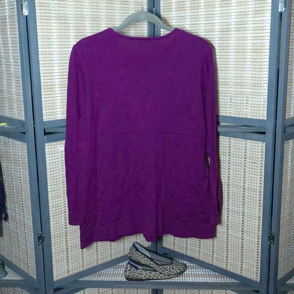 J. Jill J Jill Fuschia Lightweight Sweater Size M / US 6-8 / IT 42-44 - 2 Thumbnail
