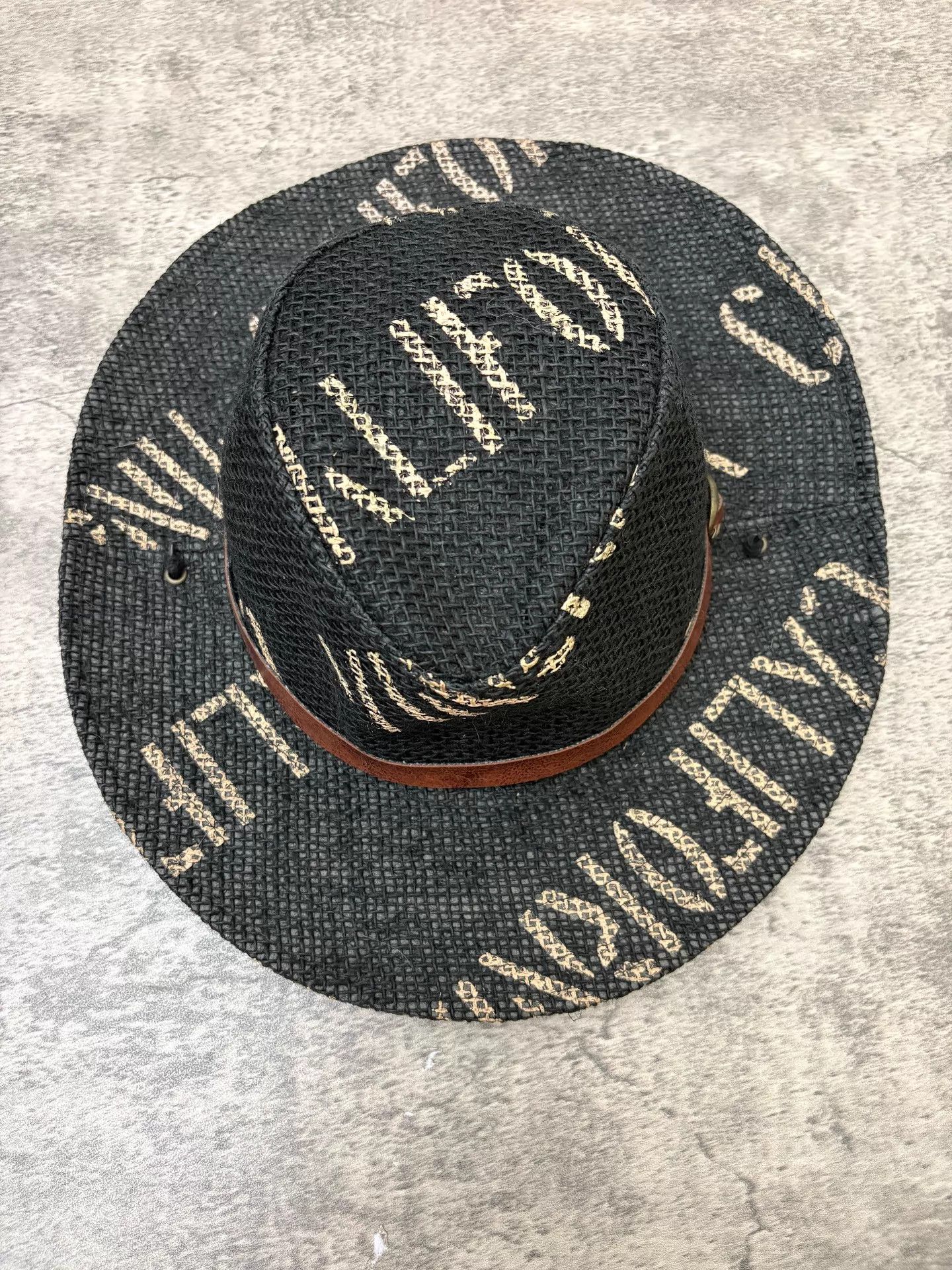 Other d.i.a gal Letter Print Fur Trim Woven Top Hat Size ONE SIZE - 6 Thumbnail
