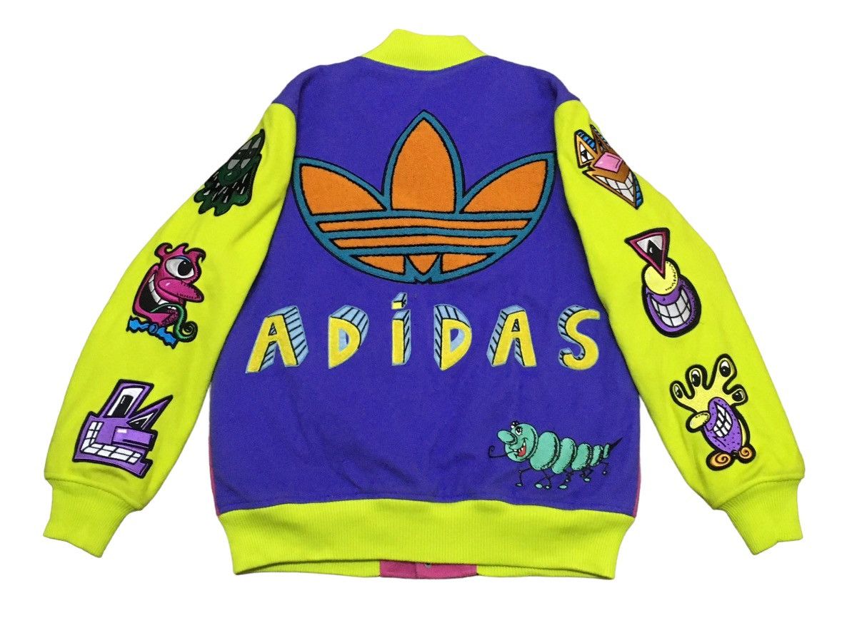 Adidas originals obyo x jeremy scott x kenny scharf varsity jacket store