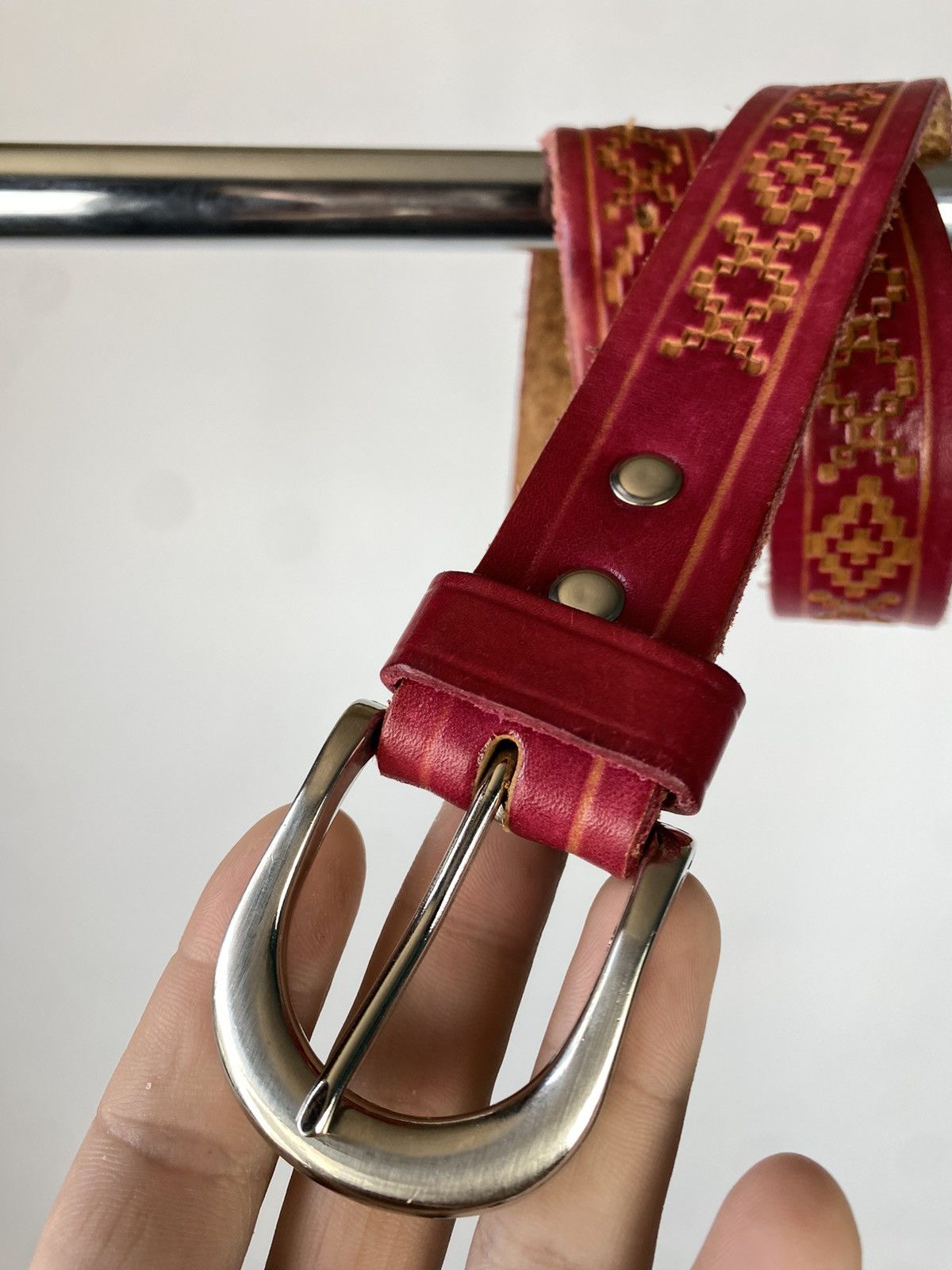 Designer × Vintage Beatriz D’Agostino Leather belt Punk Opium y2k metal rock Size ONE SIZE - 2 Thumbnail
