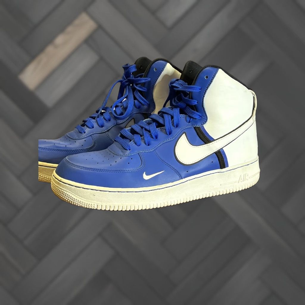 Nike Air Force High Top Sneakers Men Size 13 Blue White CL1118