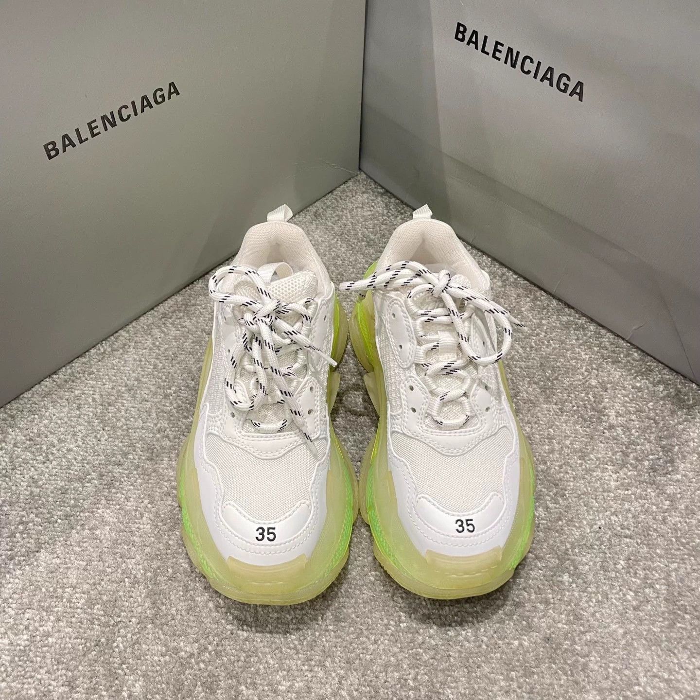 Balenciaga Balenciaga Neon Green Dad Shoes Women's 35 Size US 4.5 / IT 34.5 - 1 Thumbnail