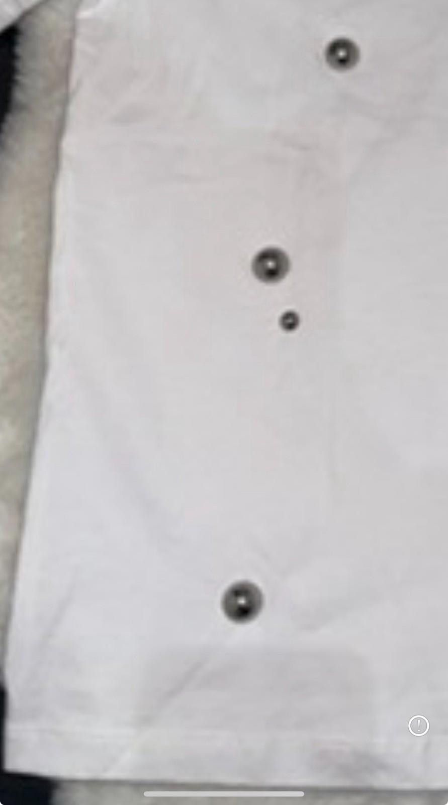 Zara ZARA White Studded Cotton T-shirt Size S / US 4 / IT 40 - 2 Thumbnail