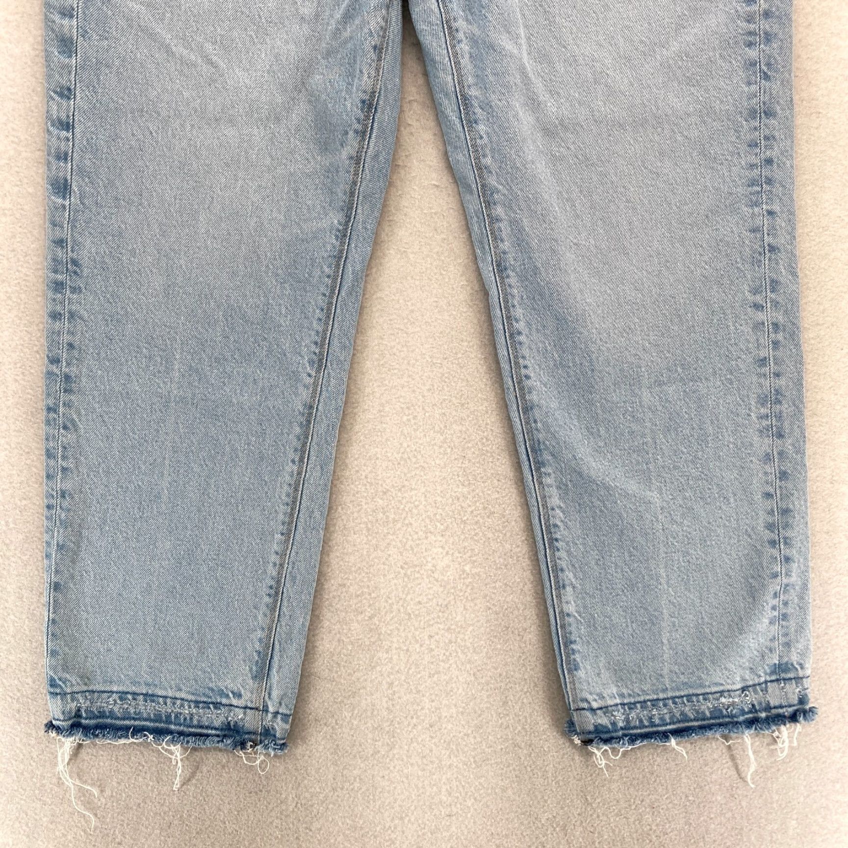 American Eagle Outfitters American Eagle Jeans Women's 12 Short Relaxed Straight Blue Denim Distressed Y2K Jeans Size 34" / US 12 / IT 48 - 3 Thumbnail