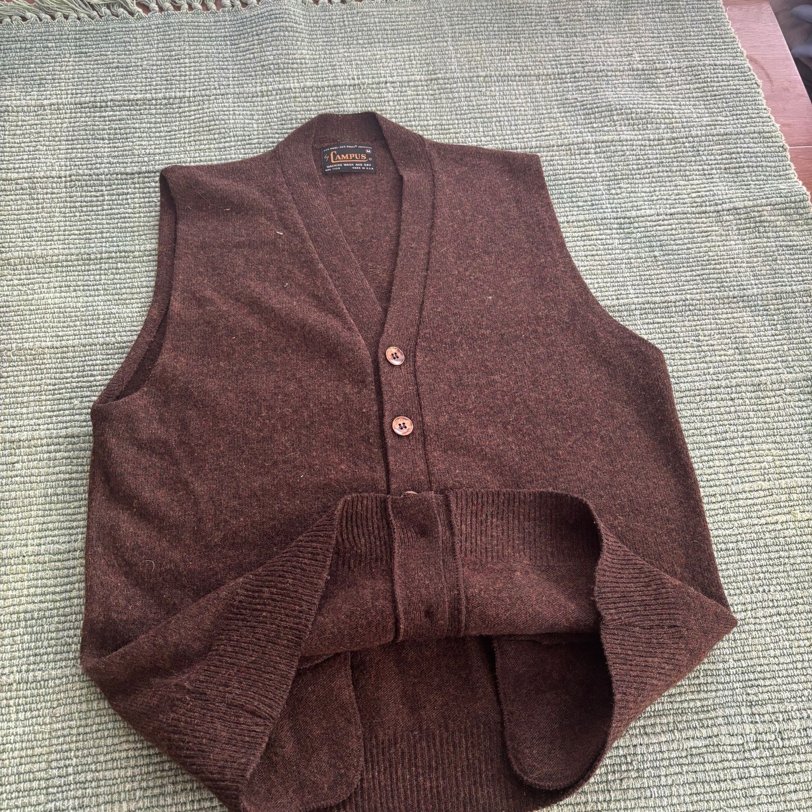 Vintage True vintage 60s brown Campus knit sweater vest Size US M / EU 48-50 / 2 - 6 Thumbnail