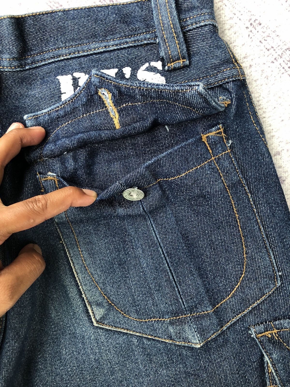 Japanese Brand PJ's Japanese Surfwear Hip Hop Jeans Cargo Shiny Pants Size US 27 - 20 Thumbnail