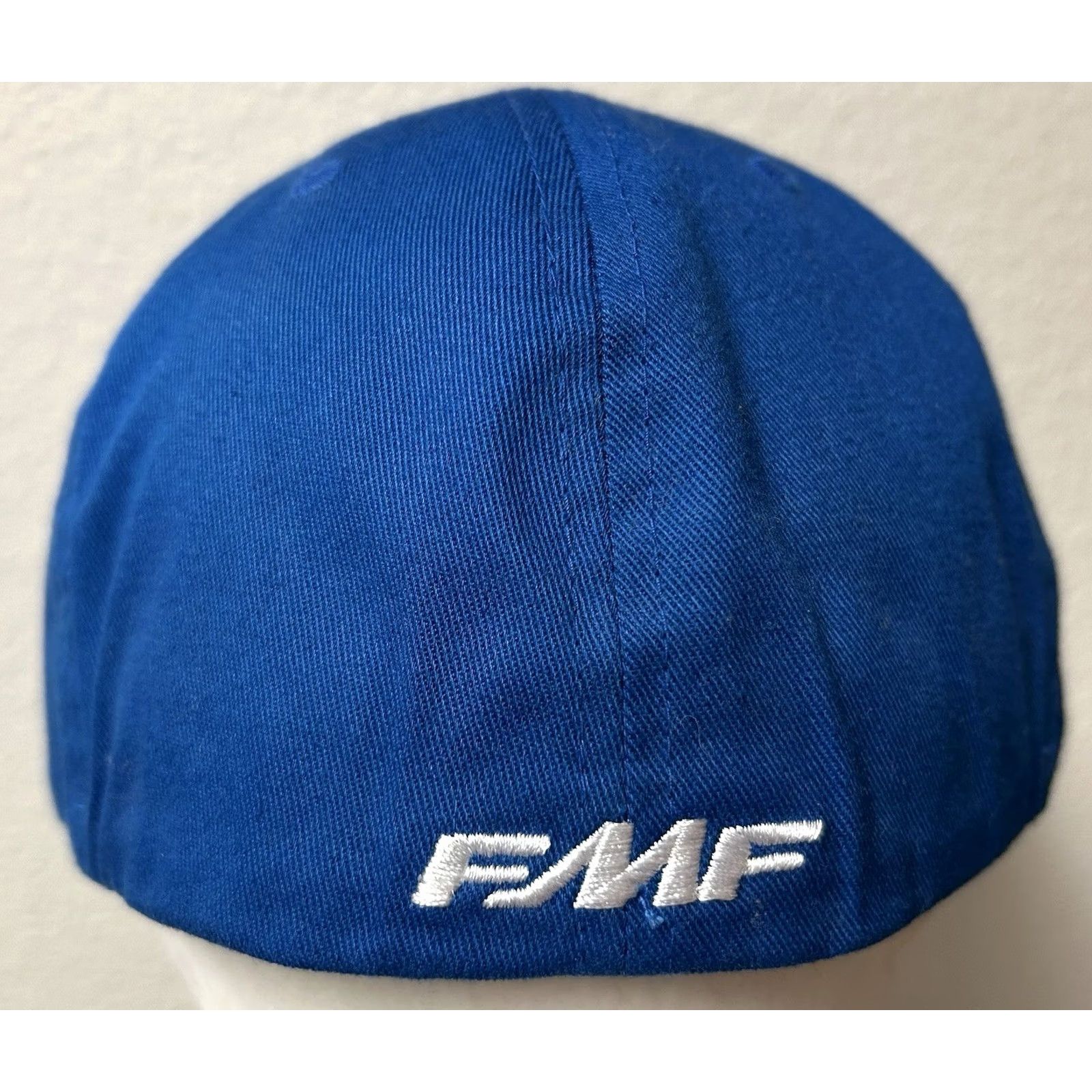 Vintage VINTAGE FMF Origins Fitted Flex Fit Hat S/M Blue Mens Snapback Motocross Dirt Biking Size ONE SIZE - 5 Thumbnail