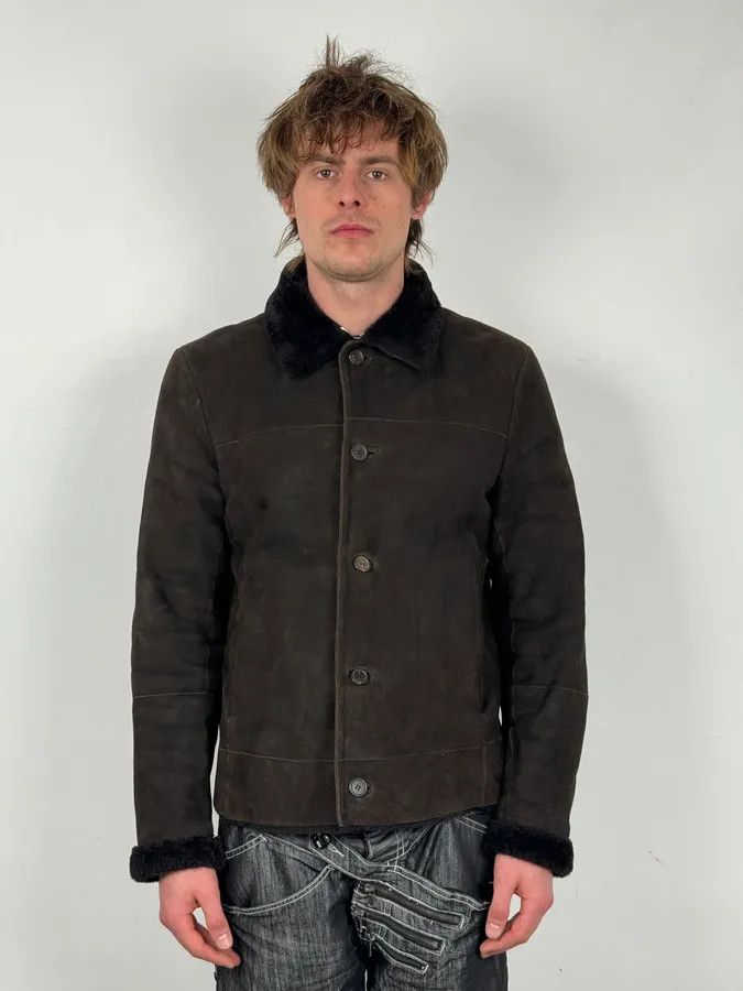 Prada AW2012 Prada Dark Brown Shearling Leather Jacket Size US M / EU 48-50 / 2 - 2 Thumbnail