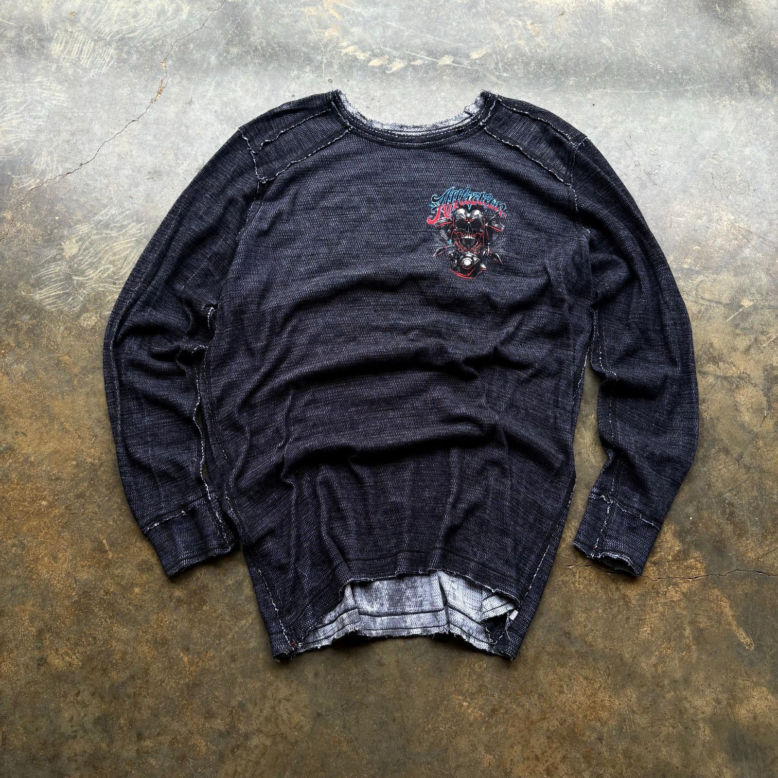 Affliction × Vintage Crazy Y2K Opium Affliction Grail Grunge Reversible Shirt Size US XL / EU 56 / 4 - 1 Thumbnail