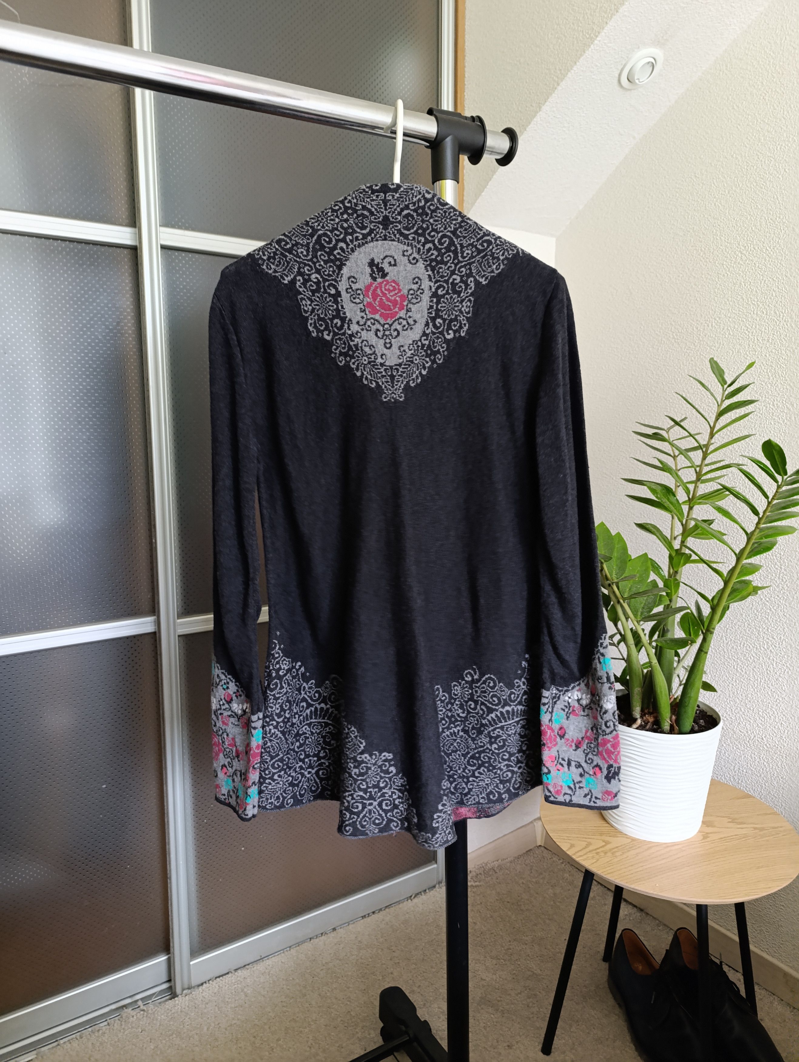 Designer IVKO WOOL KNIT CARDIGAN FLORAL PATTERN Size XS / US 0-2 / IT 36-38 - 12 Thumbnail