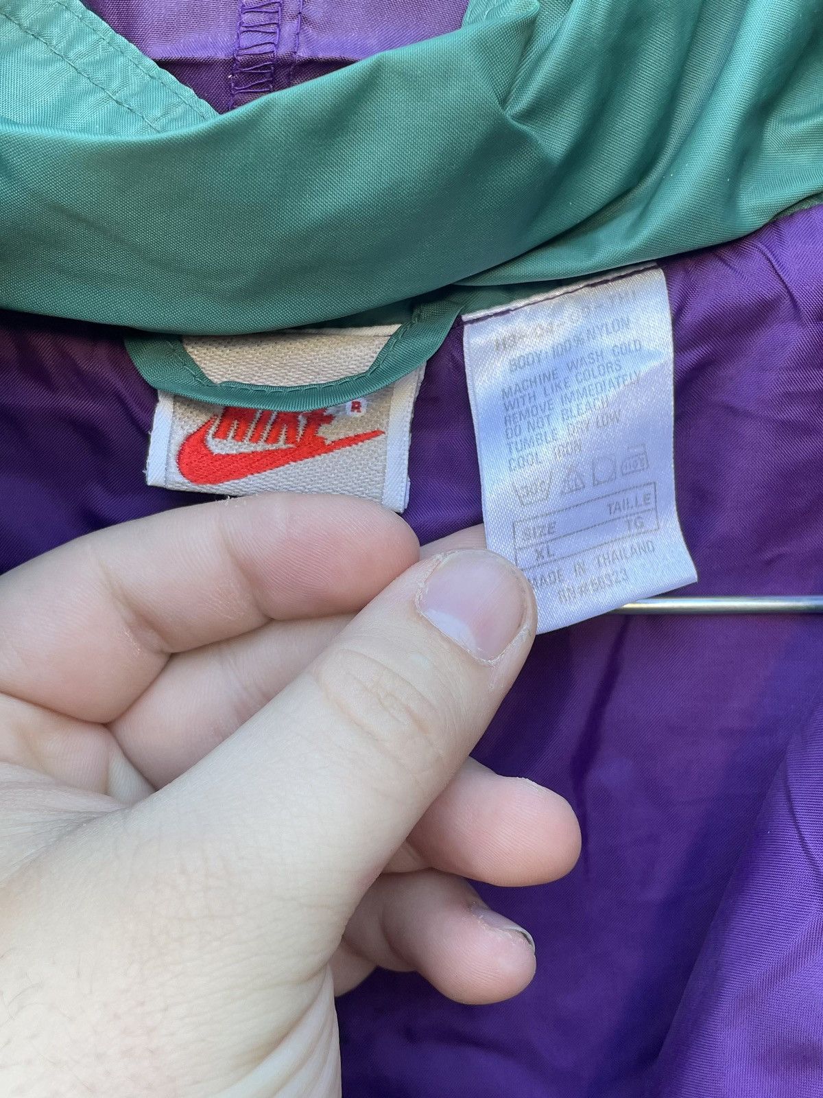 Nike Vintage Nike Grey Label XL Wind Breaker “Respect The Game Size US XL / EU 56 / 4 - 2 Thumbnail