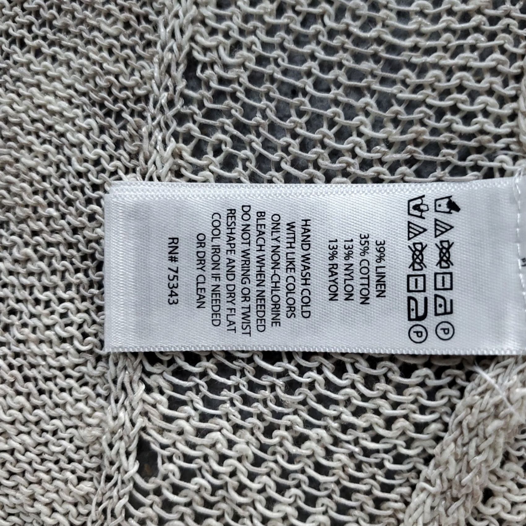 Vintage Max Studio Cardigan Sweater Women XS Tan Crochet Knit Open Front Long Sleeve Interior Open Front Casual Knitwear Size XS / US 0-2 / IT 36-38 - 6 Thumbnail