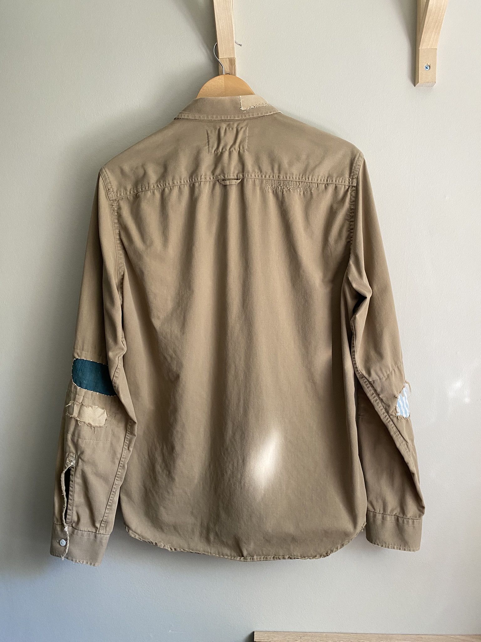 Kapital Repair Work Shirt - Khaki Twill Size US M / EU 48-50 / 2 - 24 Thumbnail