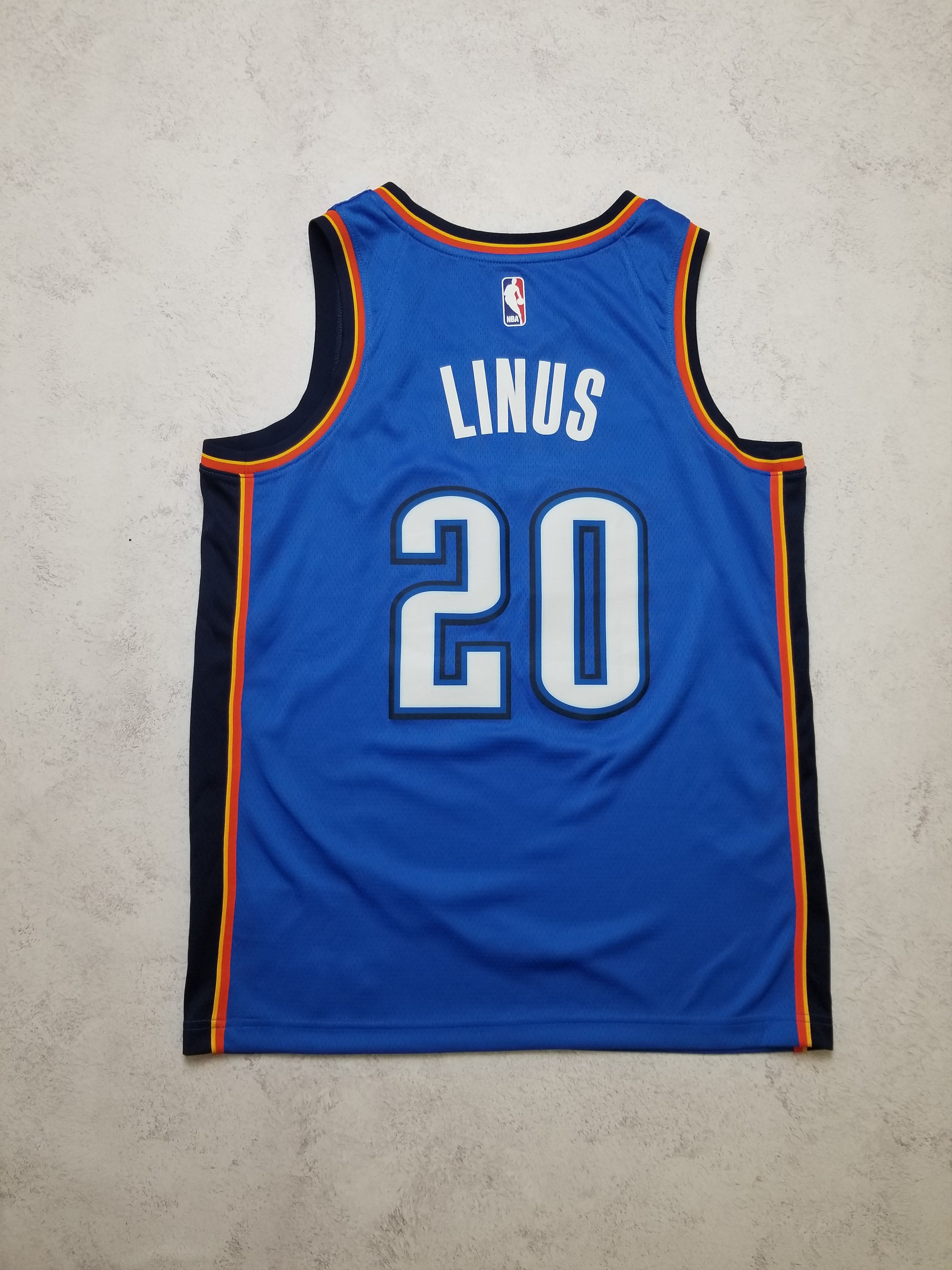 Nike Swingman Oklahoma City Thunder #20 Linus Jersey Size US M / EU 48-50 / 2 - 2 Thumbnail