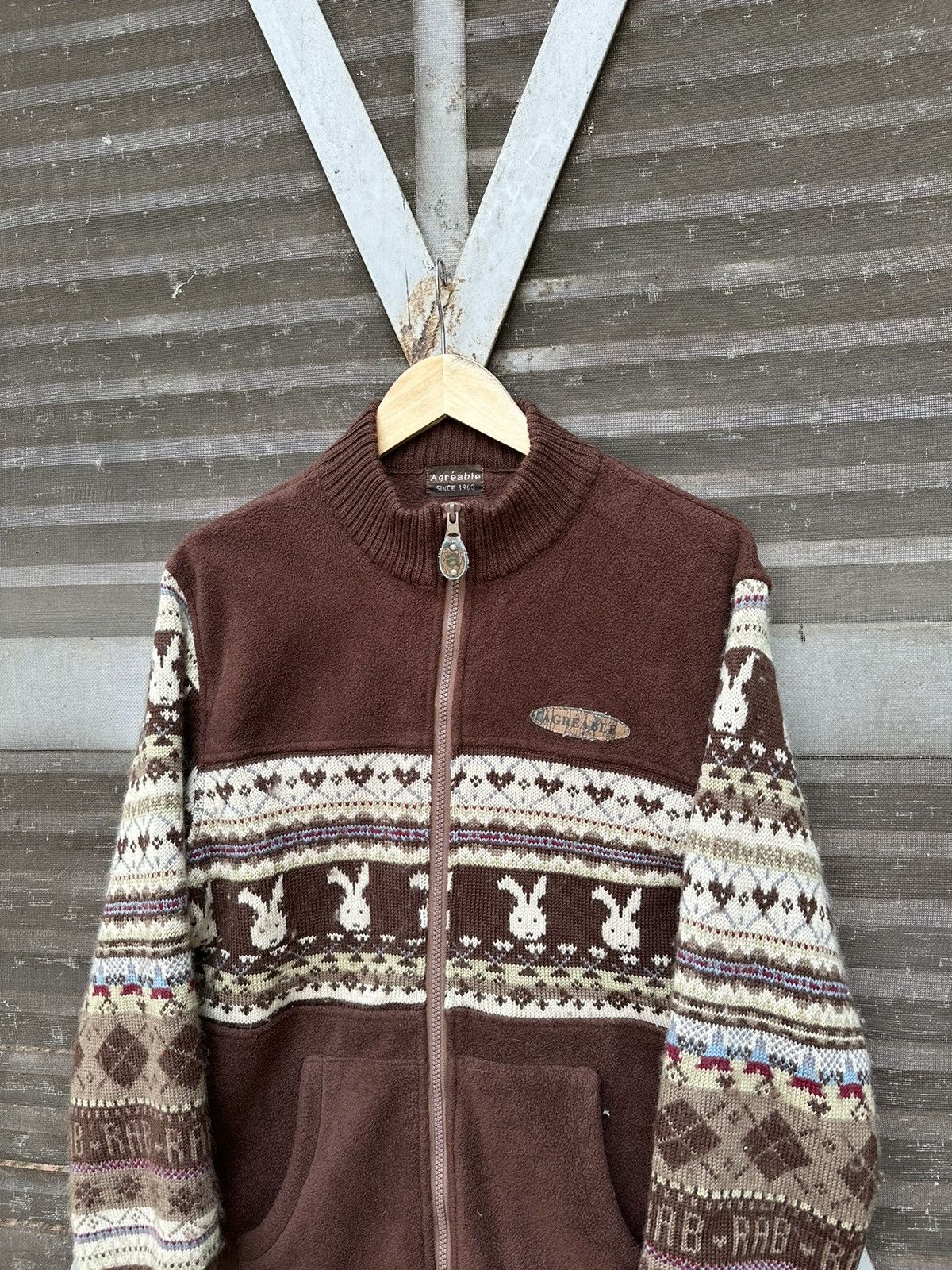 Japanese Brand Agreable Fleece Brown Jacket Size US L / EU 52-54 / 3 - 5 Thumbnail