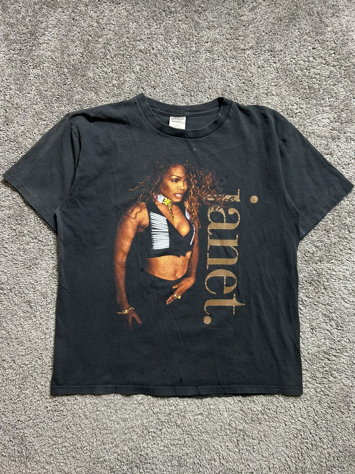 Vintage Vintage 90s Janet Jackson Sunfaded Tour Tee 1993 Single 