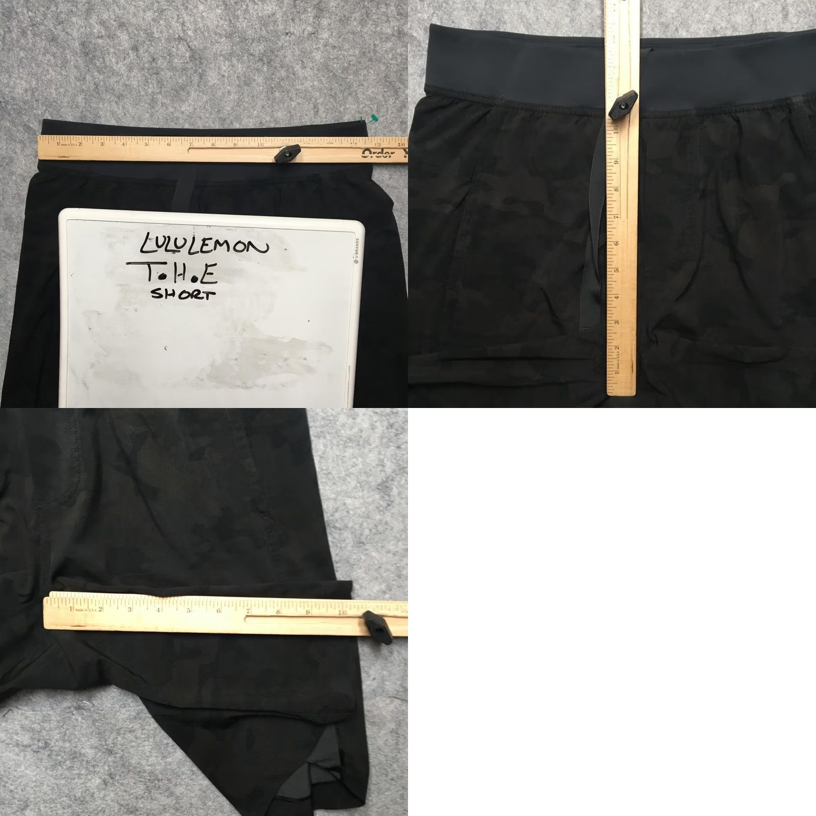 Lululemon Lululemon T.H.E. Short Mens M Black Camo 9" Athletic Running Gym Size US 31 - 8 Thumbnail