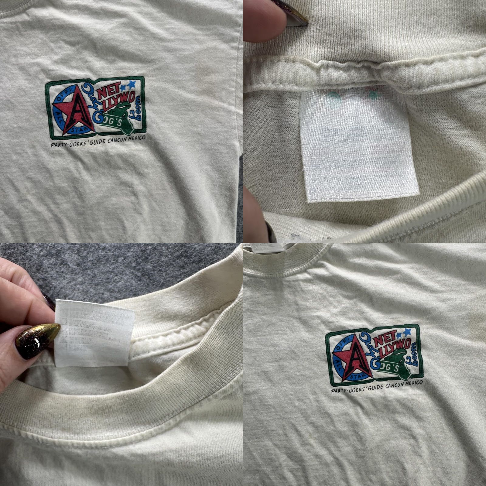 Planet Hollywood VINTAGE Cancun Mexico Party Shirt Mens Large White Planet Hollywood 90s Size US L / EU 52-54 / 3 - 8 Thumbnail