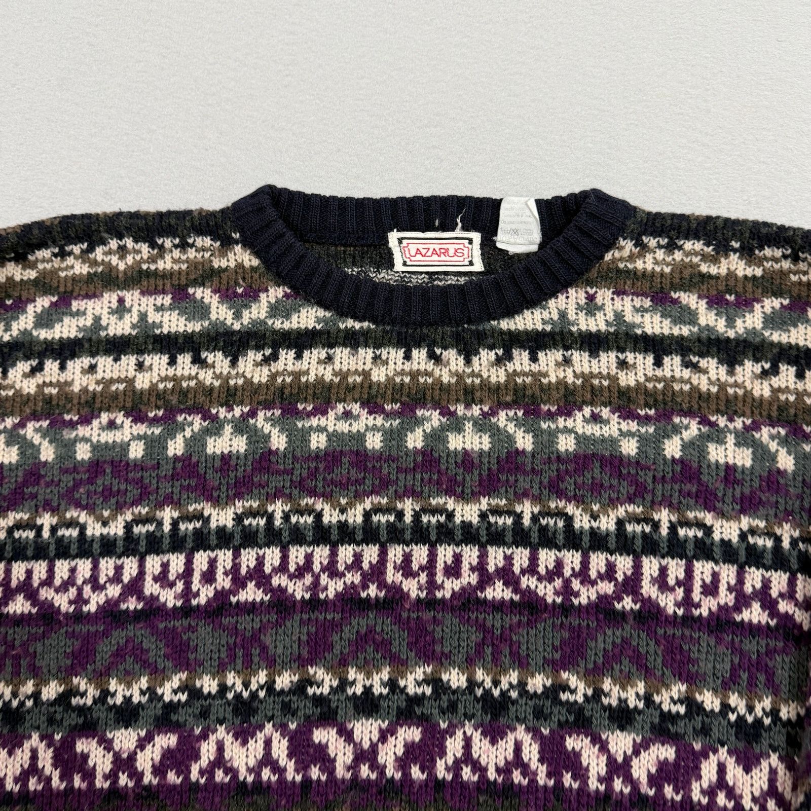 Vintage Vintage Lazarus Sweater Extra Large Geometric Fair Isle Size US XL / EU 56 / 4 - 3 Thumbnail