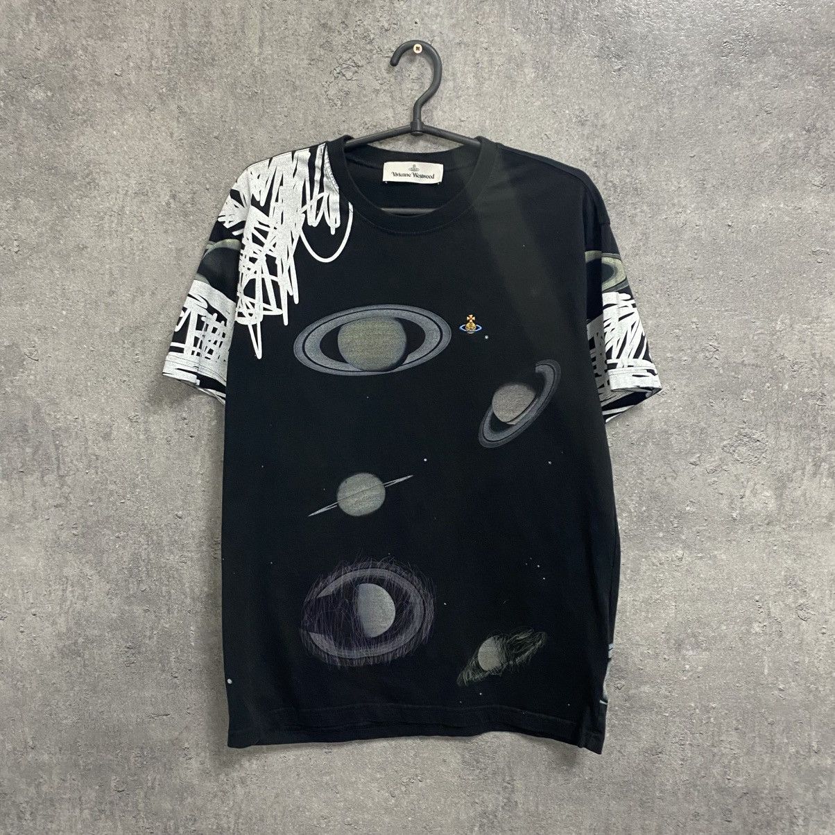 Vivienne Westwood RARE Angeltype Black Stones Dual Long Sleeve