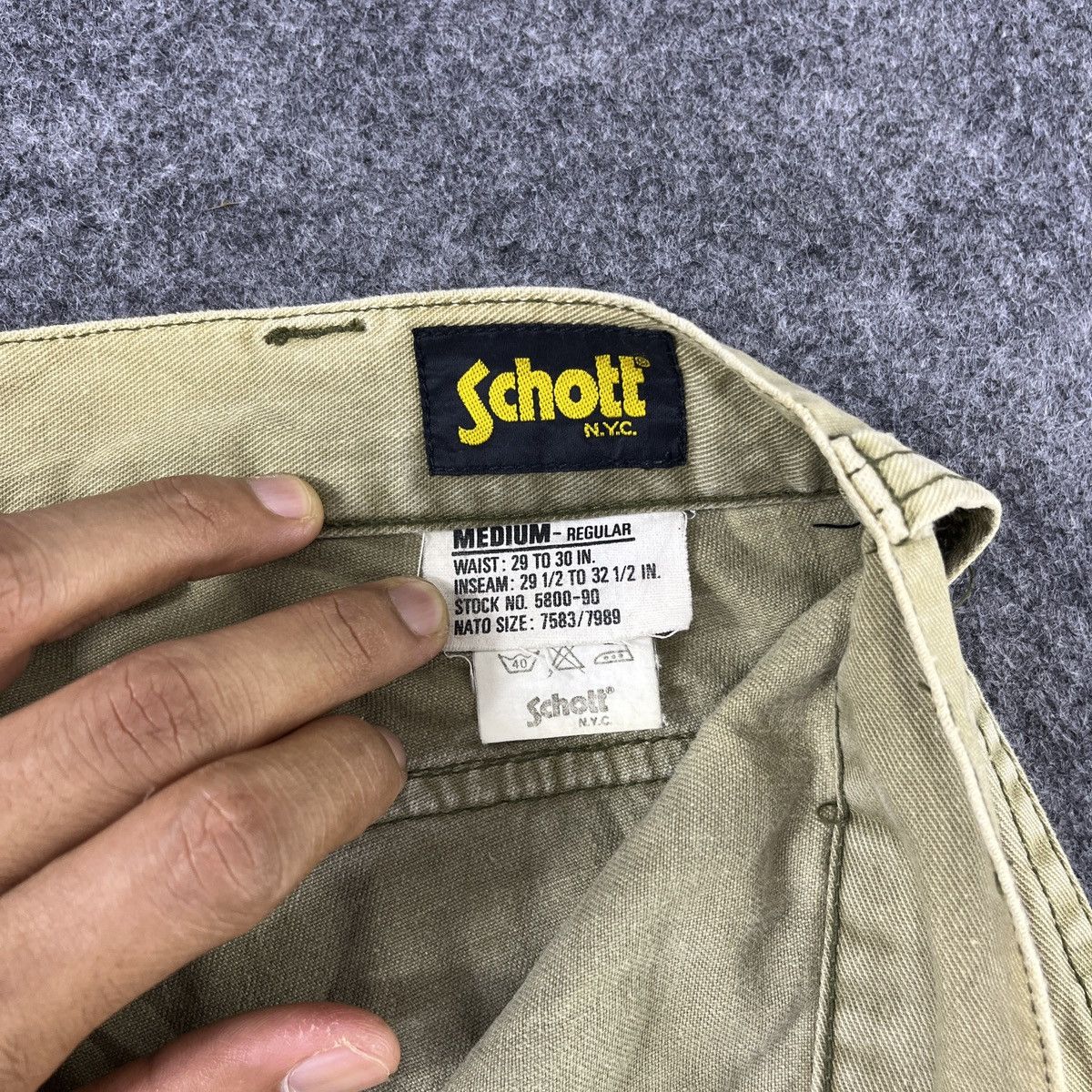 Schott Vintage Schott NYC military cargo pants C002 Size US 30 / EU 46 - 11 Thumbnail