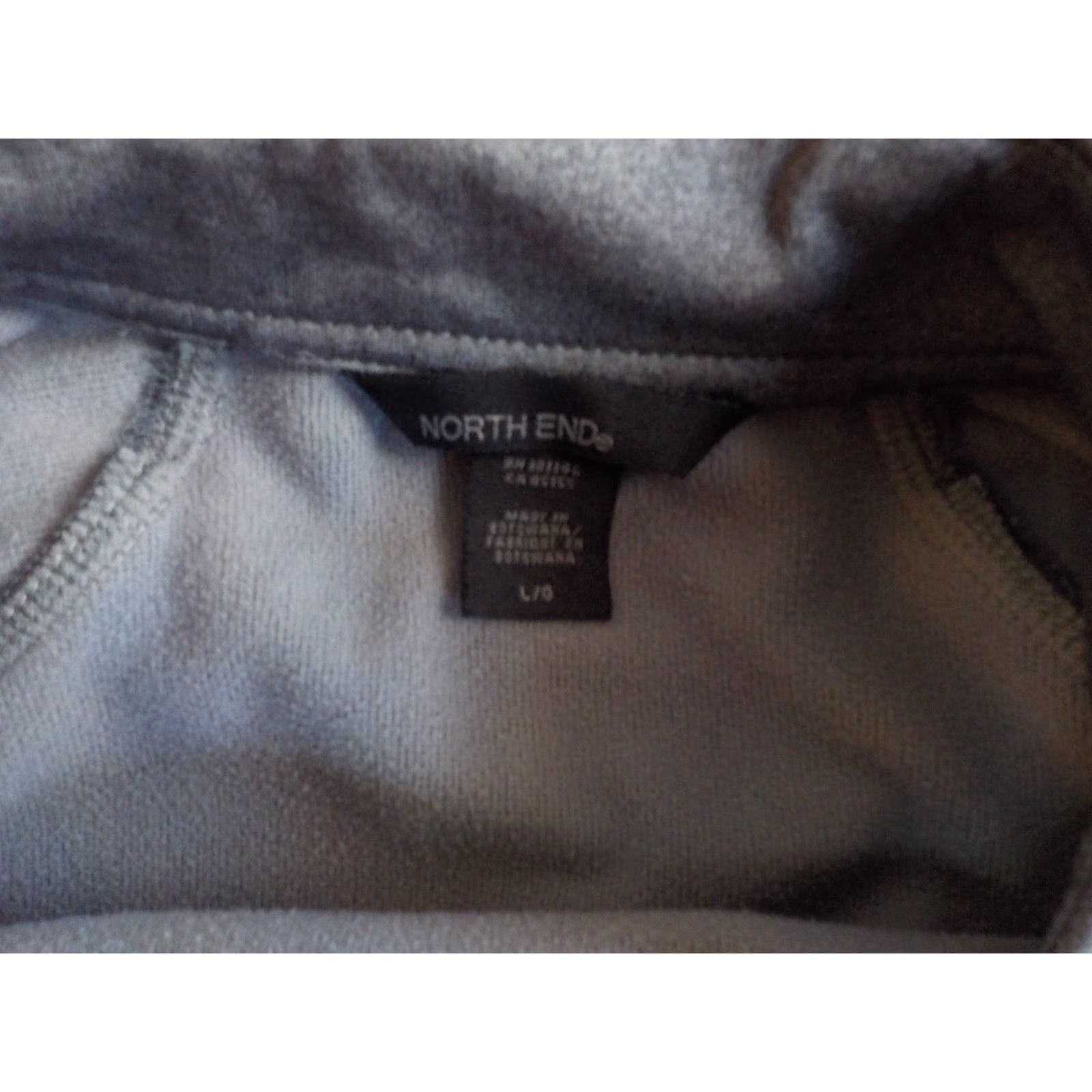 Vintage NORTH END 1/4 Zip Pullover Gray Borgata Casino Logo on Chest SZ LG Mens Shirt Size US L / EU 52-54 / 3 - 4 Thumbnail