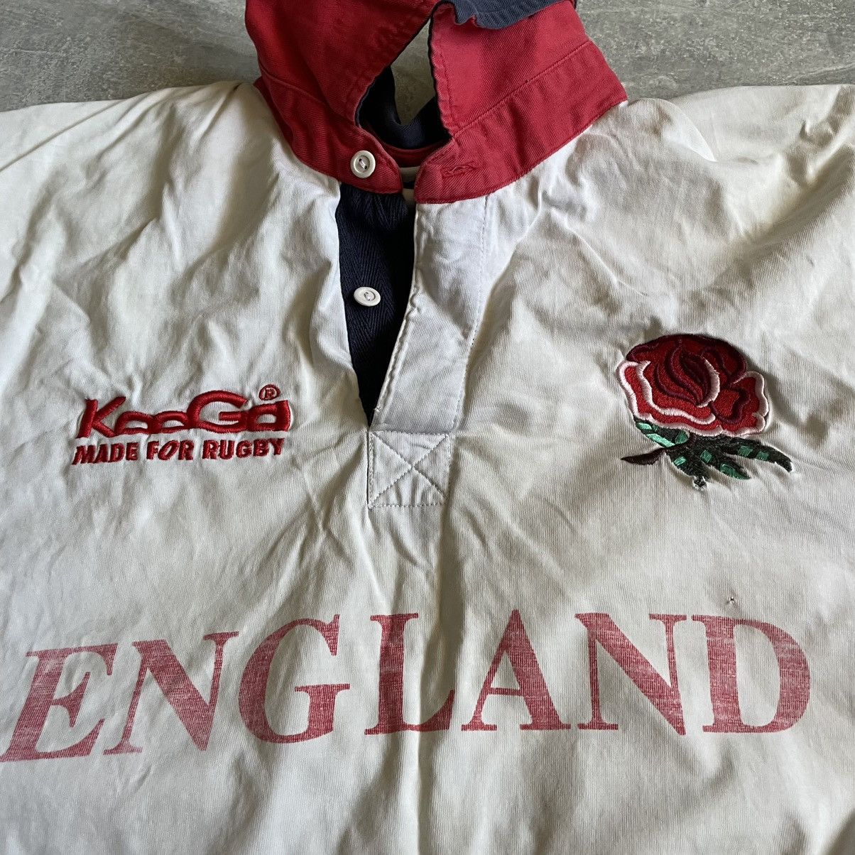 Vintage 🏈 90s ENGLAND 🏴󠁧󠁢󠁥󠁮󠁧󠁿 Blockore Rugby Jersey Polo KooGa shirt tee Size US XL / EU 56 / 4 - 2 Thumbnail