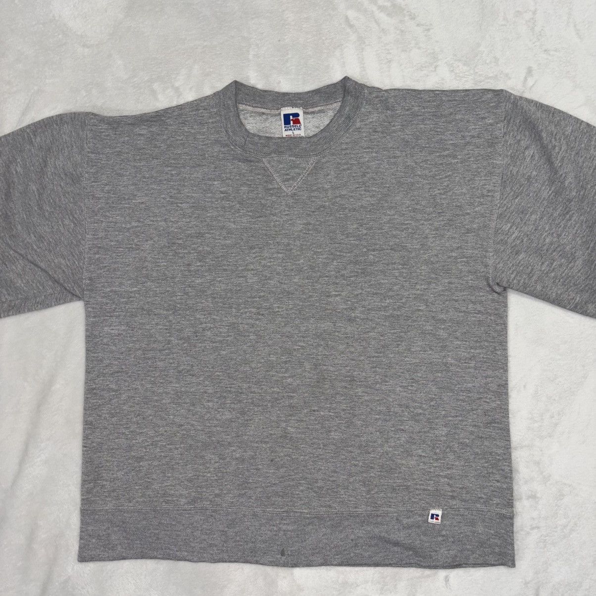 Russell Athletic Vintage Blank Crewneck Medium Russell 90s Distressed Grey Size US M / EU 48-50 / 2 - 10 Thumbnail